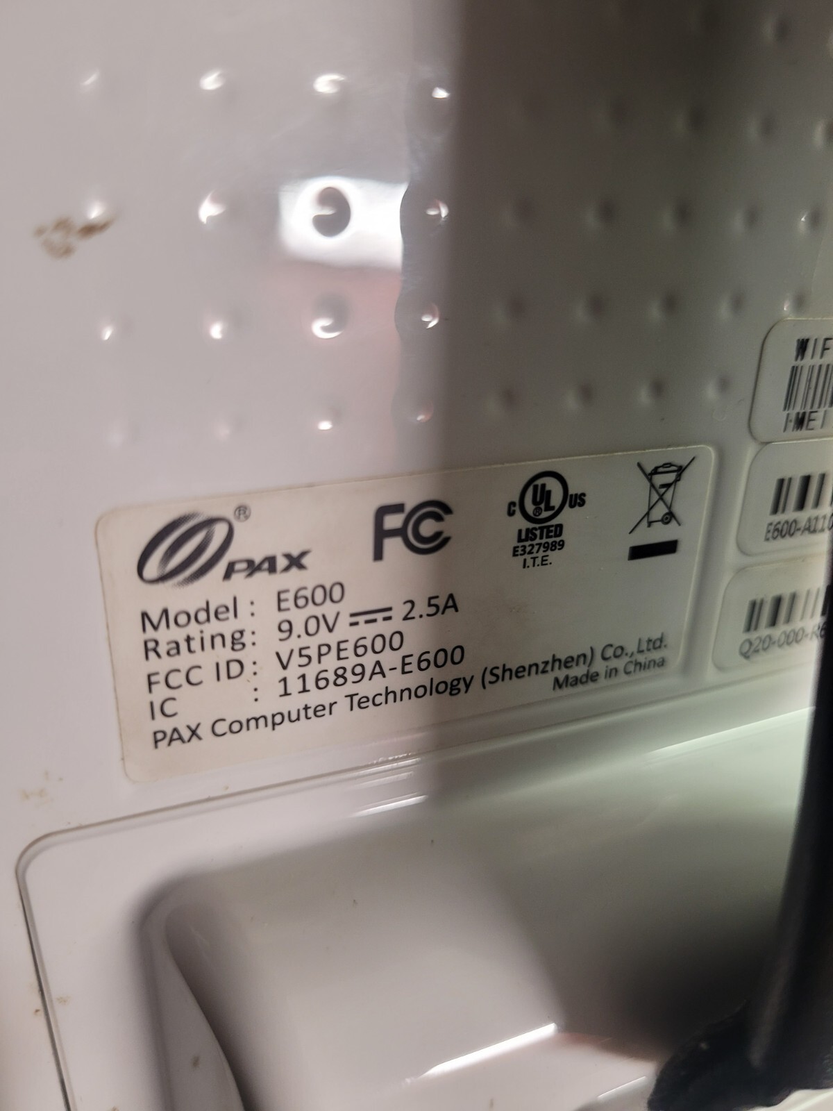 PAX E600 Smart Flex Point of Sale Terminal *Merchant Services Required*