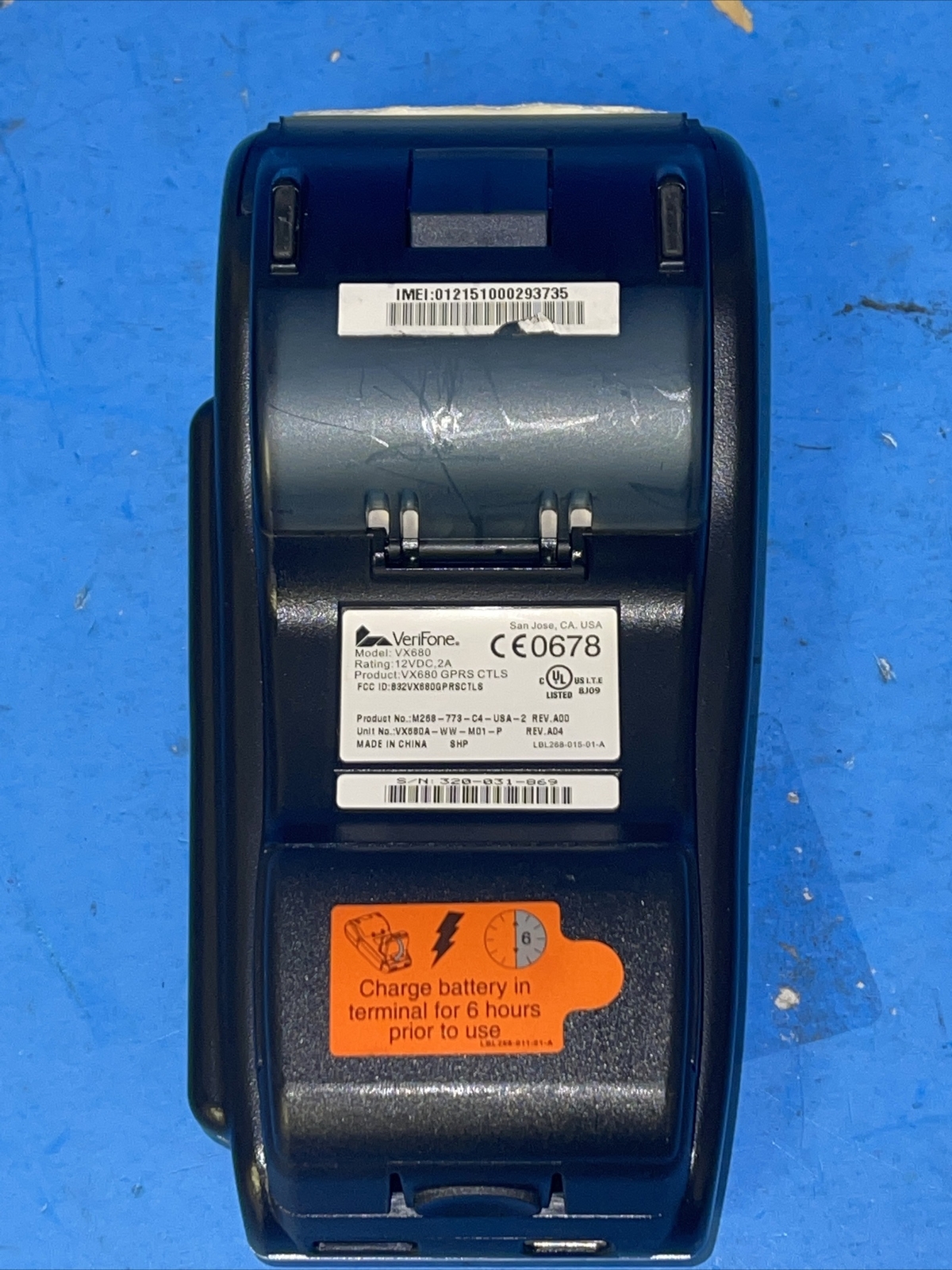 Verifone VX 680 3G Wireless Credit Card Terminal