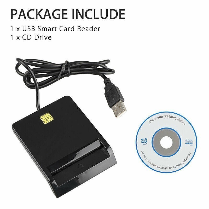 USB Smart Card Reader for Bank Card CAC Government ID Chip Card Read Information