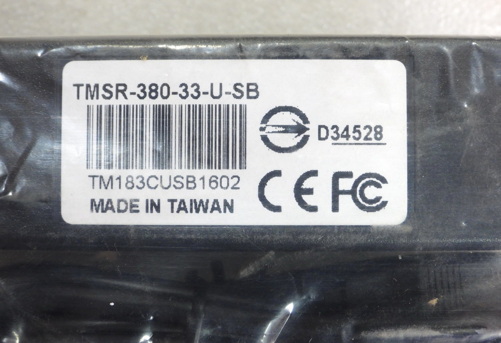 NOS TYSSO TMSR-380-33-U-SB COMPACT HEAVY-DUTY MAGNETIC STRIPE SWIPE CARD READER