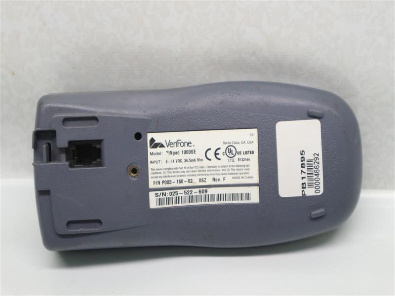 VeriFone 1000SE P/N: P003-160-02 P00316002 XSZ Rev. F PINPad 6-14 VDC AS IS