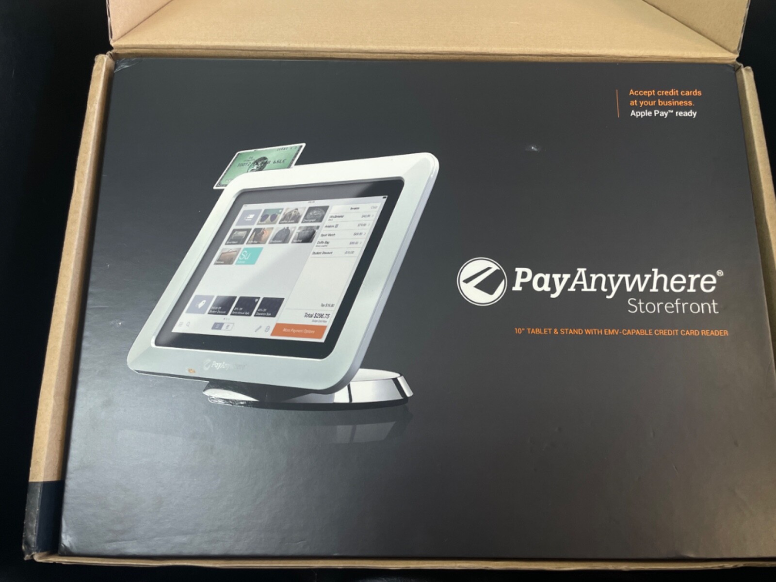pay anywhere storefront 10” tablet- credit card reade, Apple Pay ready