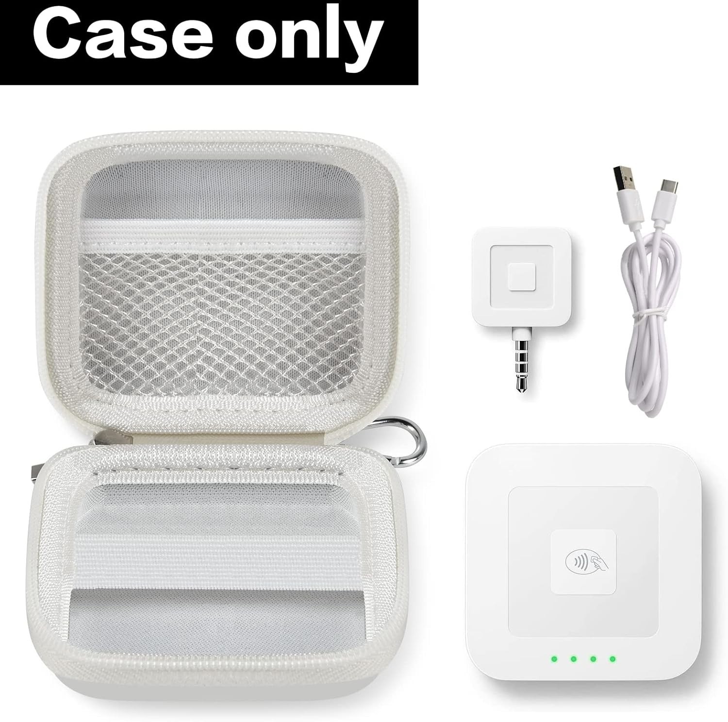 Travel-Ready Off-White Chip Card Reader Case – Perfect for EMV & NFC Payments