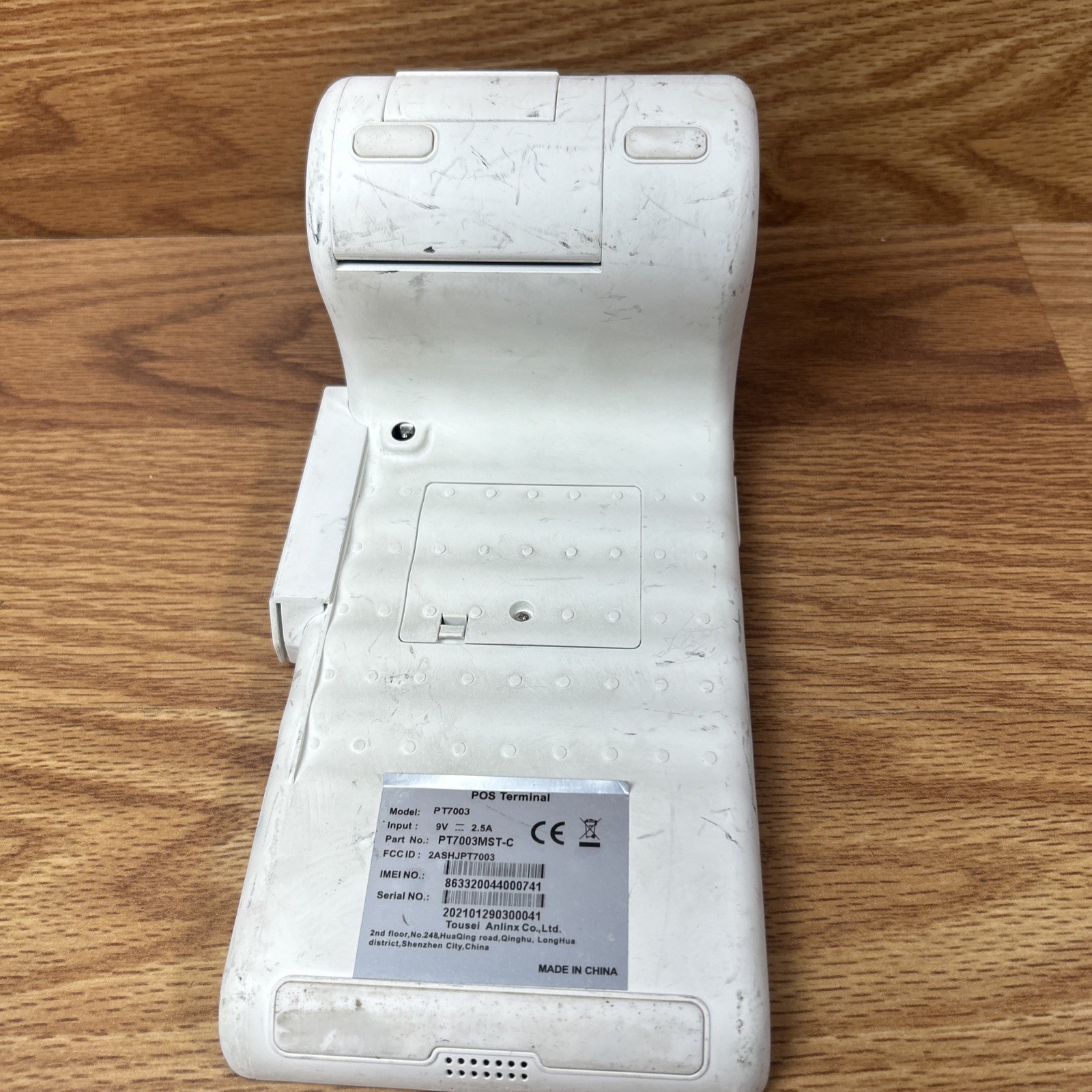 Tousei PT7003 White Wireless Dual Touch Screen Android POS Terminal – For Parts