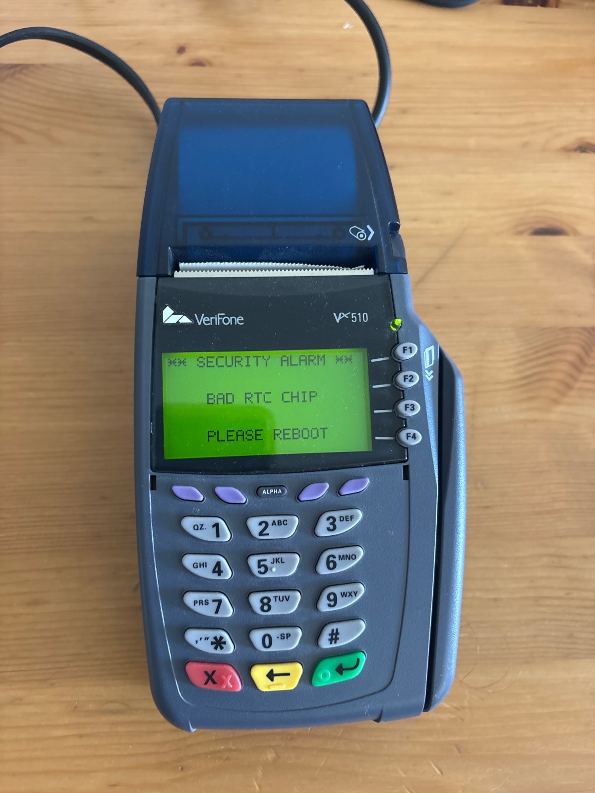 VeriFone VX510 Credit Card Terminal POS System Parts Only Bad RTC Chip