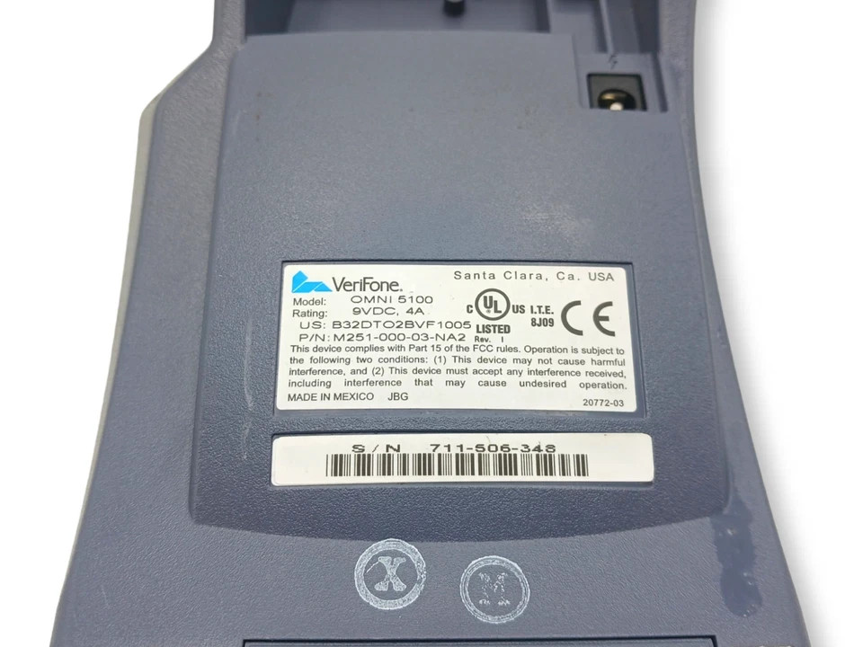 (LOT OF 5) Verifone Omni 5100 Vx 510 Credit Card Processor – w/ AC ADAPTERS!!