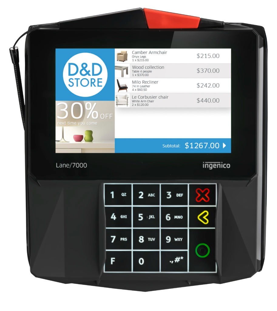 Ingenico Lane 7000 Credit Card Terminal PRG30312951R