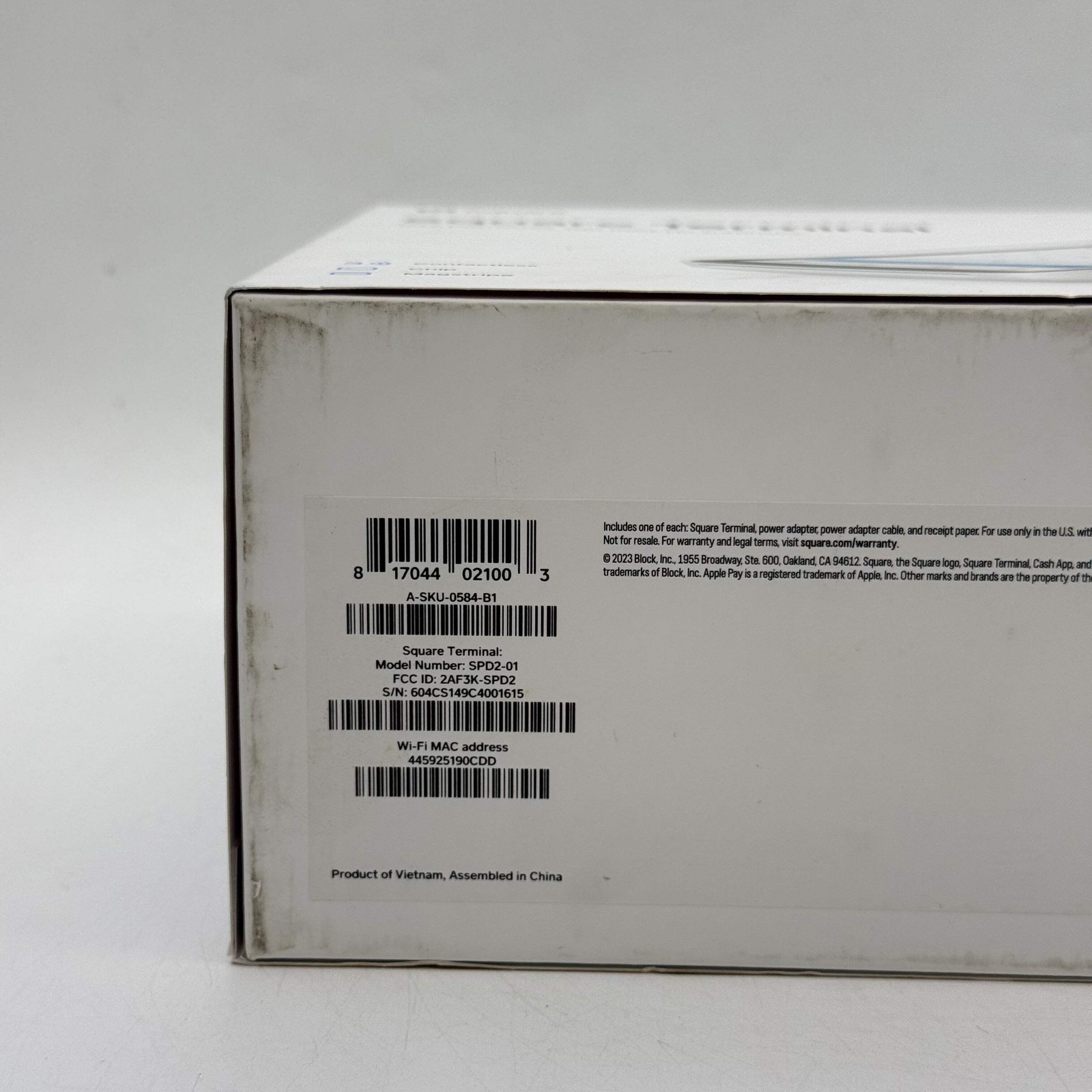 New Square Terminal Point-Of-Sale (POS) Payment Terminal SPD2-01 White