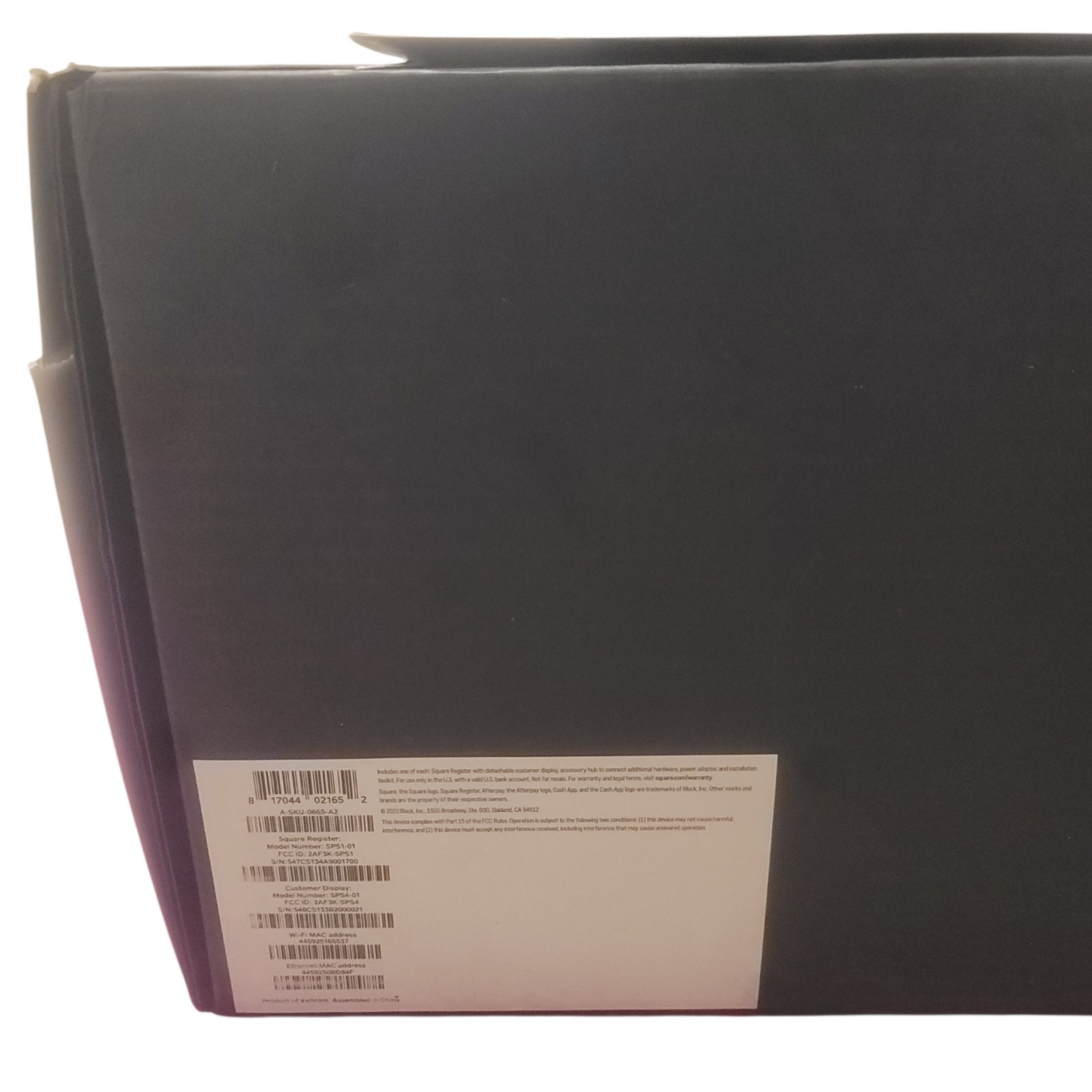 Square POS System Black,Register Model SPS1-01 •NEW•SEALED•