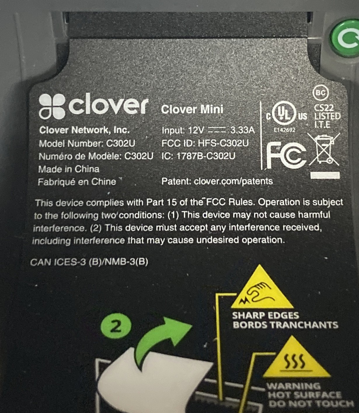 Lot of 4 Clover C302U Mini Credit Card Terminals (Units Only)