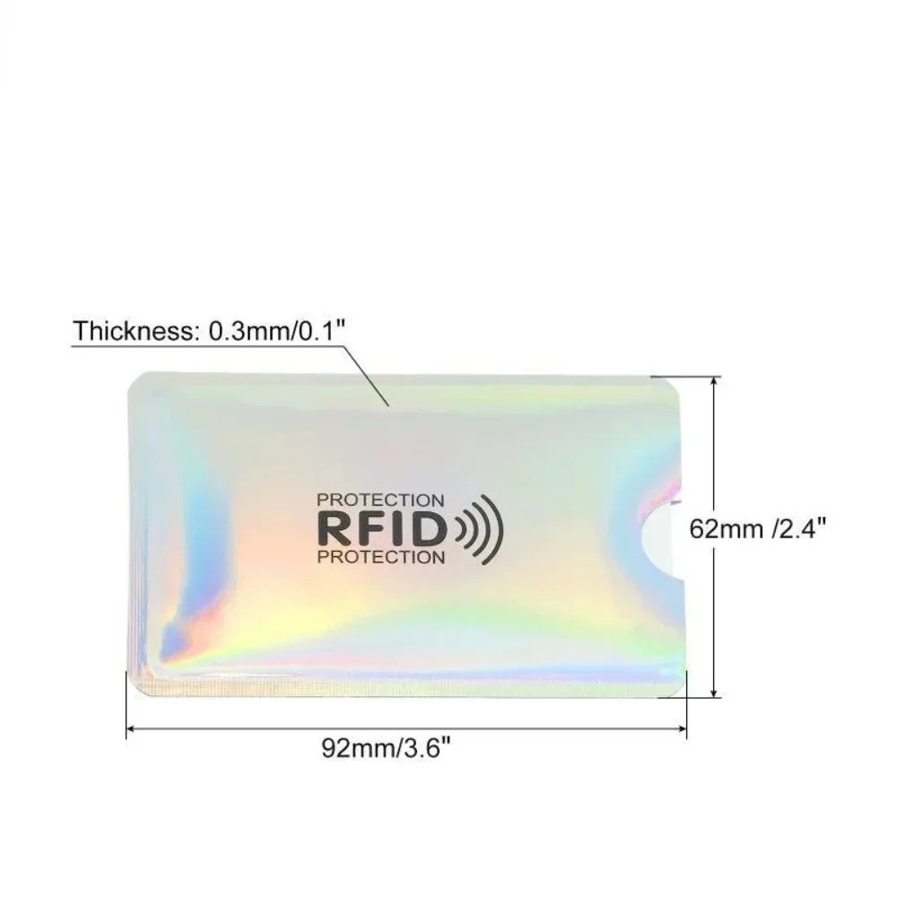 10Pcs Anti-Scan Card Sleeve Anti-Magnetic Anti-Theft anti RFID/NFC Scanning Alum