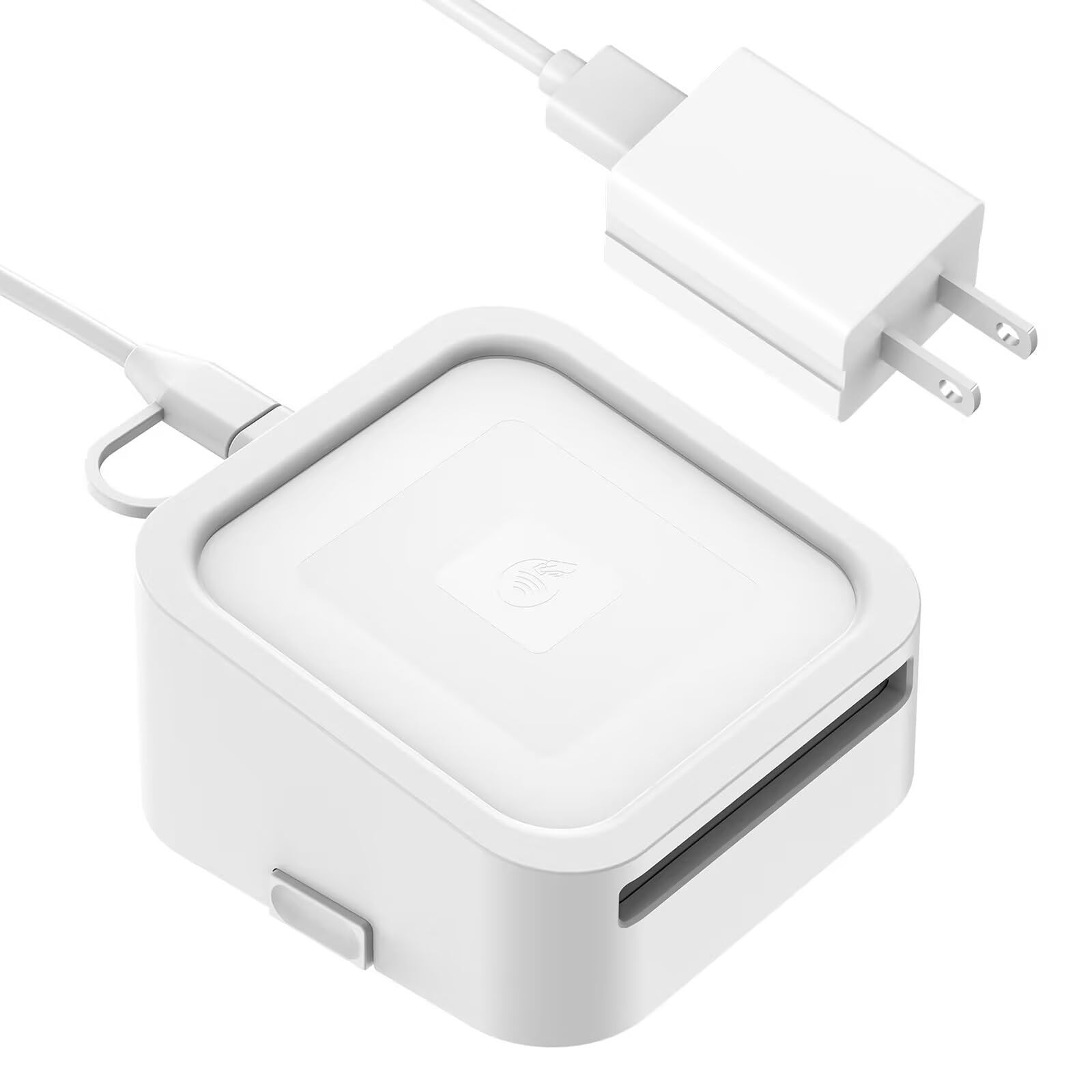 Compact Credit Card Dock for Square Reader 1st/2nd, Anti-Sleep Button, Charger I