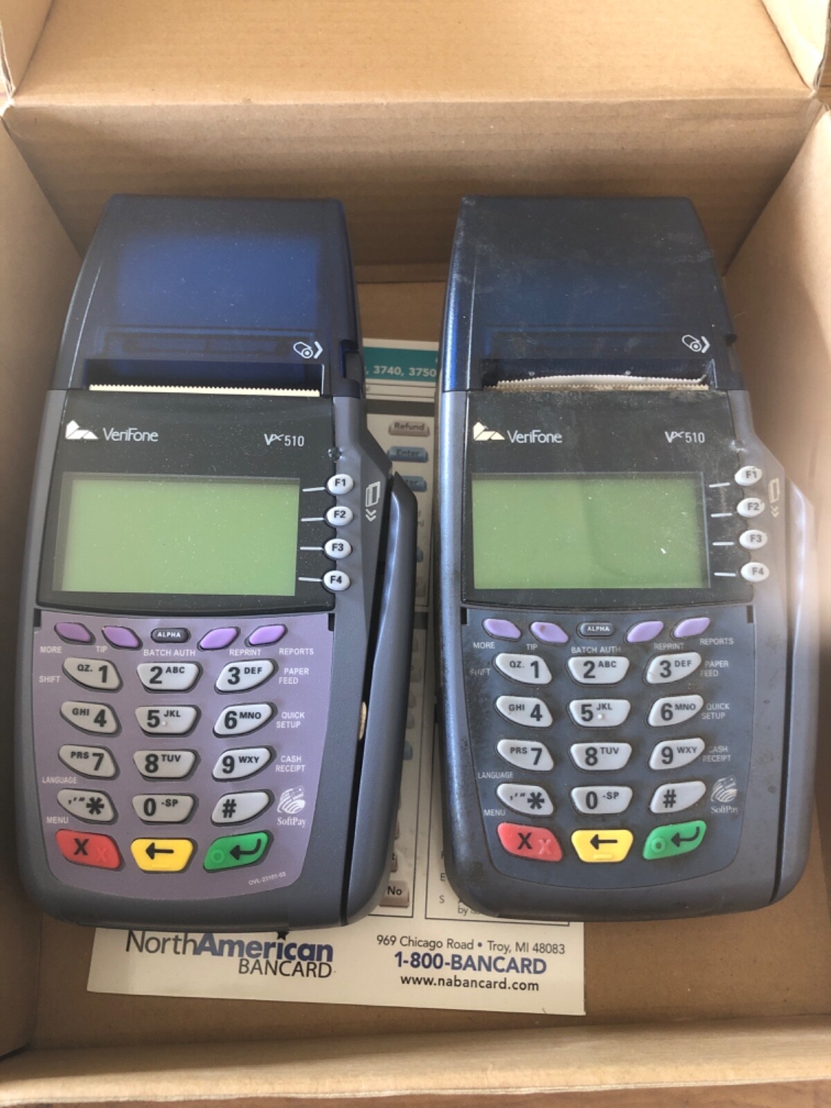 Lot of 2 VeriFone Vx510 Credit Card Terminal TESTED Units Only