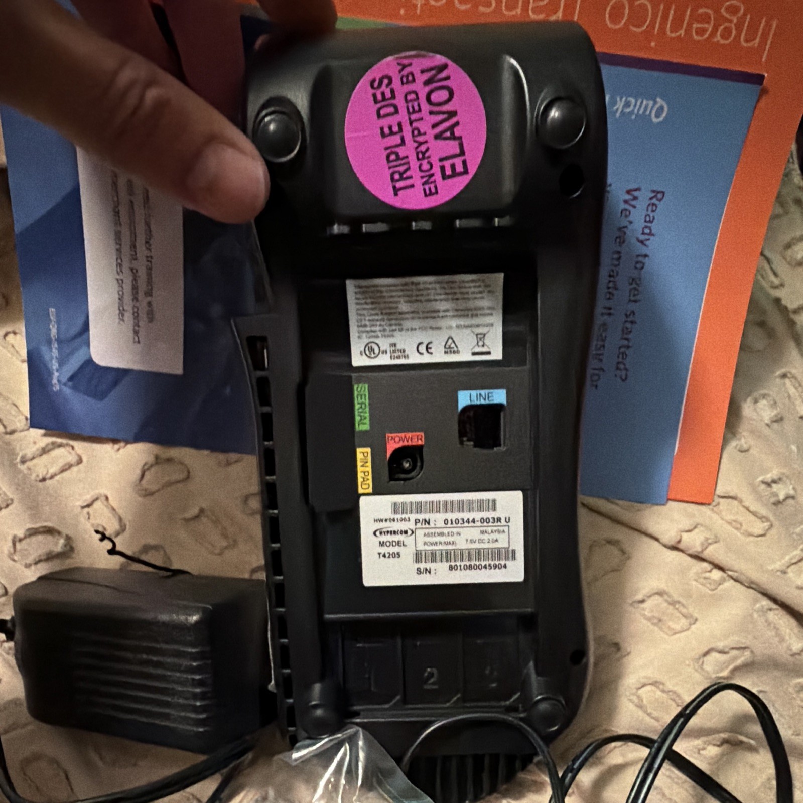 Hypercom T4205 Series Wired Credit Card Terminal MPN 010344-003R U