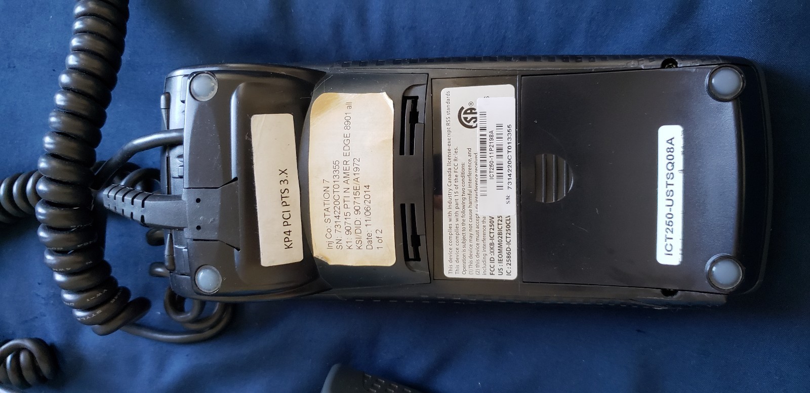 Ingenico ICT250 Credit Card Terminal W EVM NFC & IPP220 Pin Number Input Pad.