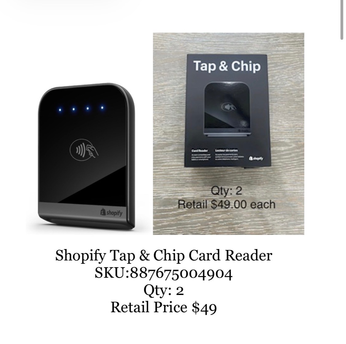 Shopify Tap & Chip Card Reader