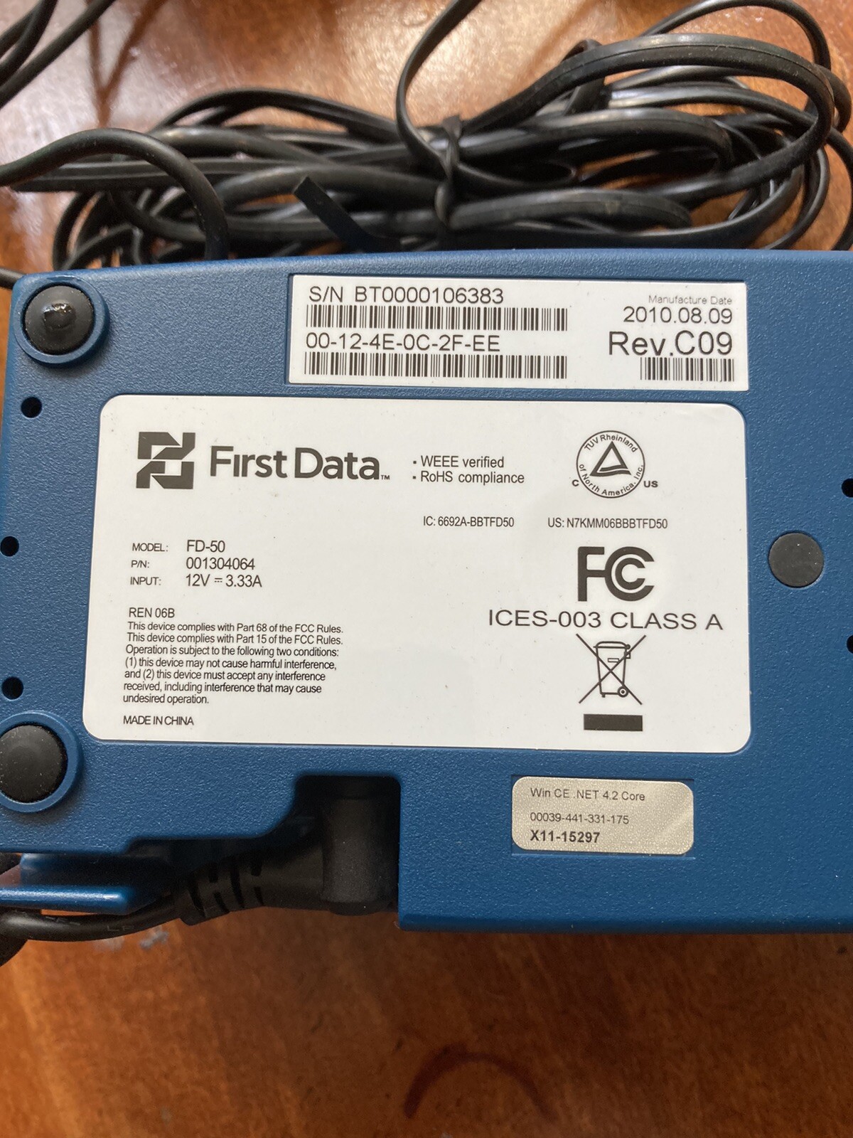 First Data FD-50 Thermal Print Credit Card Machine