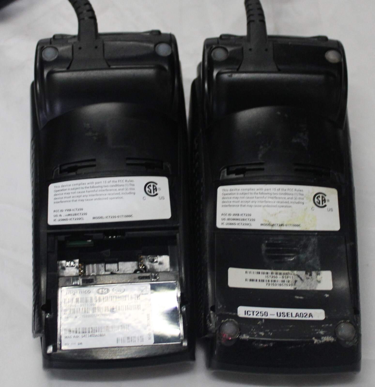 Lot of 2 Ingenico ICT250 Credit Card Terminals