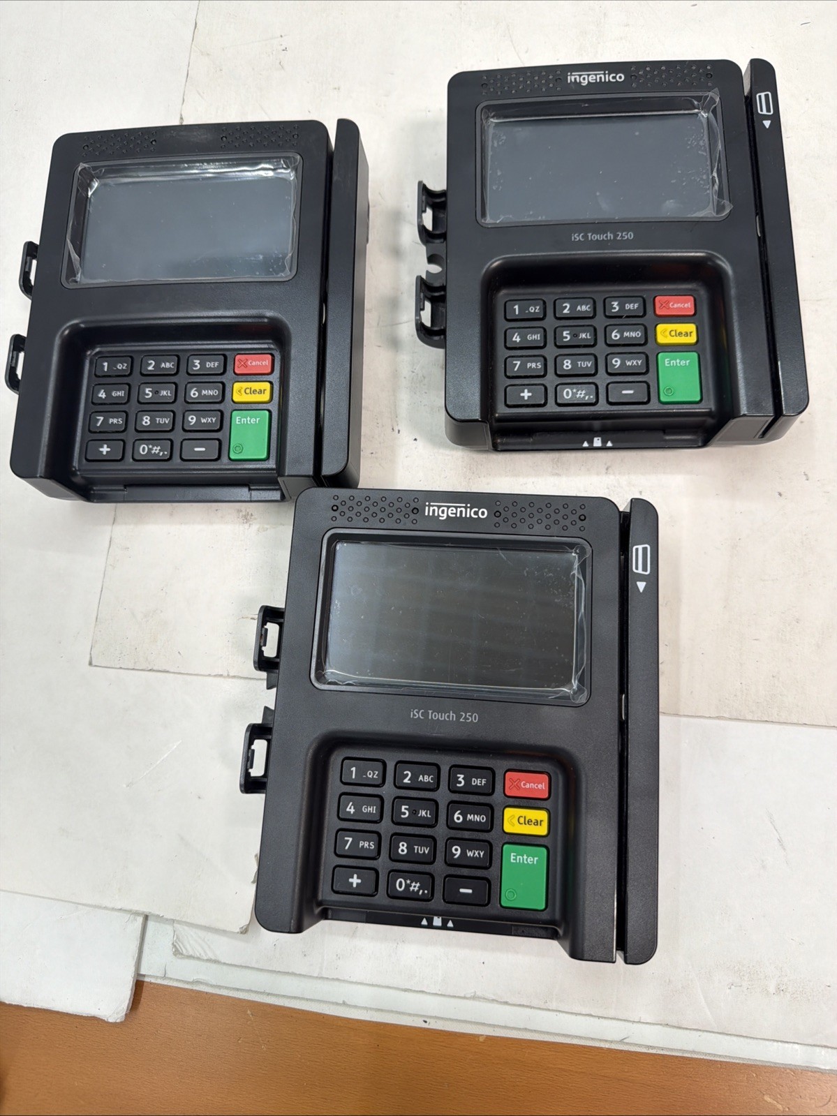 3x Ingenico ISC250-V4 – ISC Touch 250 Payment Terminal Credit Card Machine