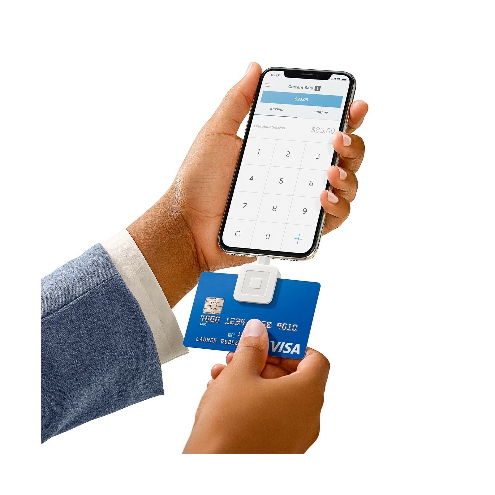 Square Credit card Reader for Magstripe Lightning Connector New