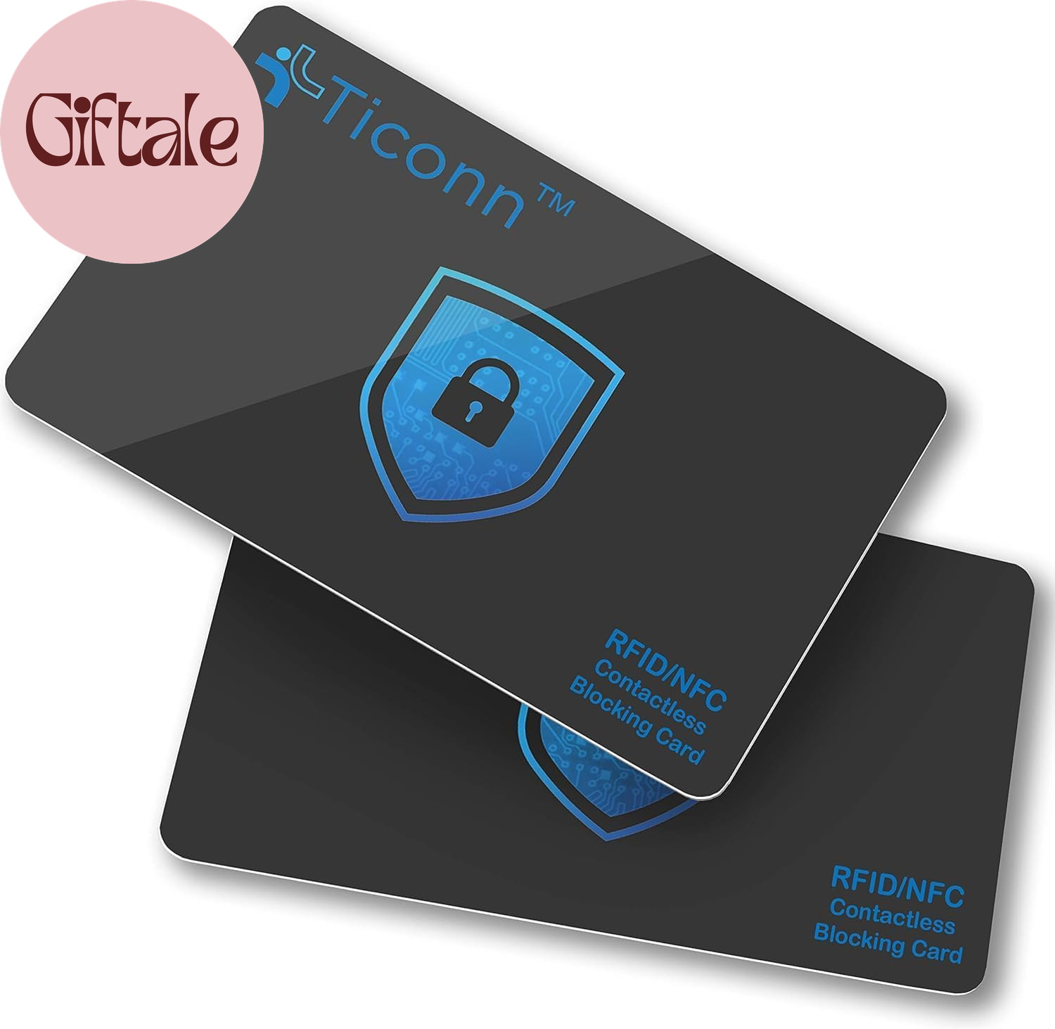 RFID Blocking Cards – 2 Pack, Premium Contactless NFC Debit Credit Card Passport