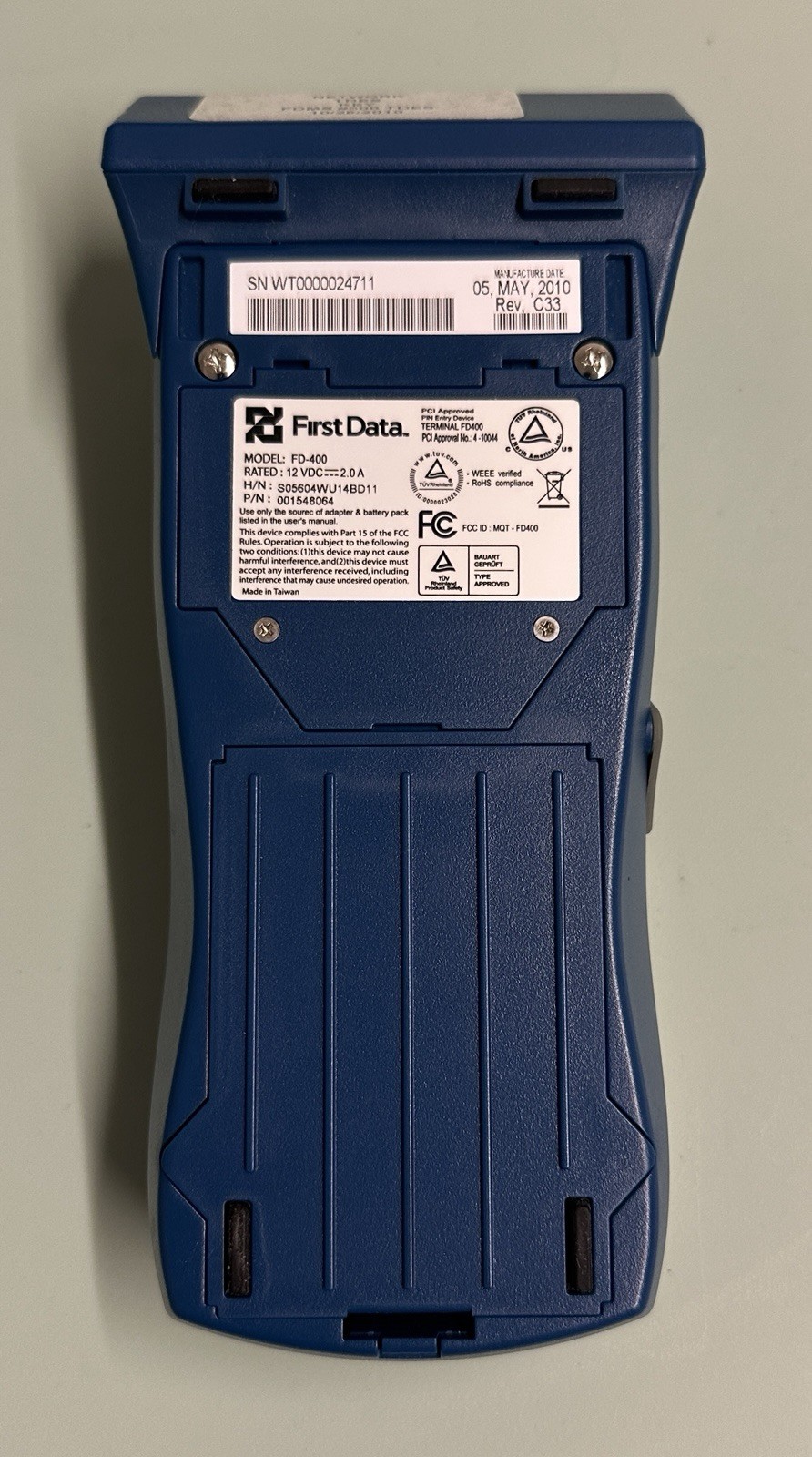 First Data FD400 Ti Credit Card Machine With Touch Screen