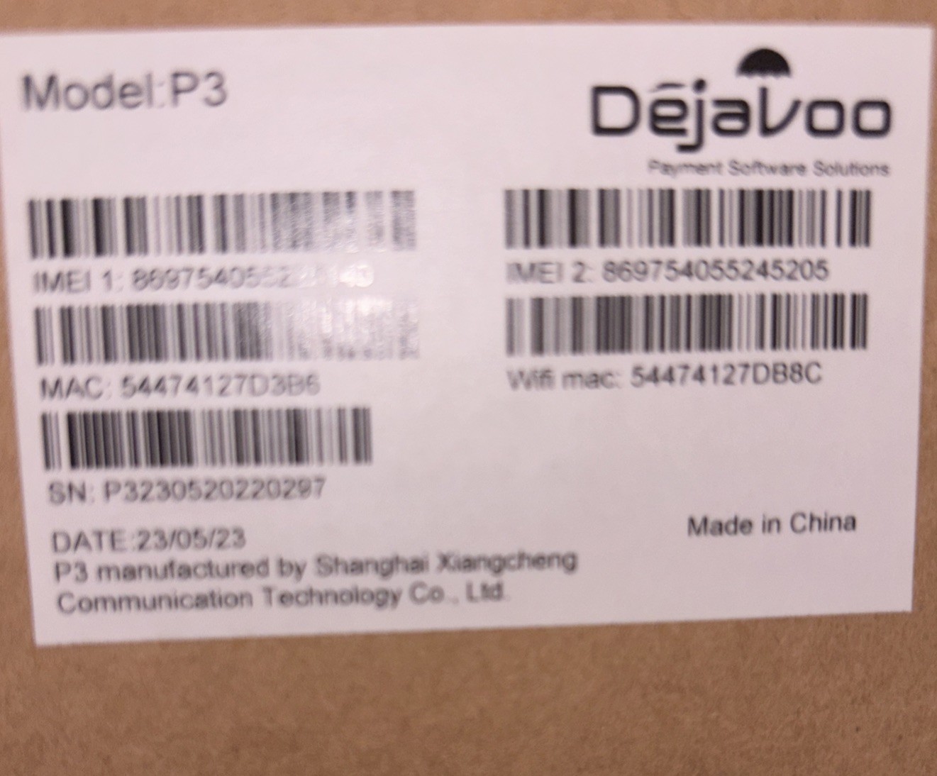 Dejavoo P3 4G / Wi-Fi / Bluetooth Wireless Credit Card Terminal
