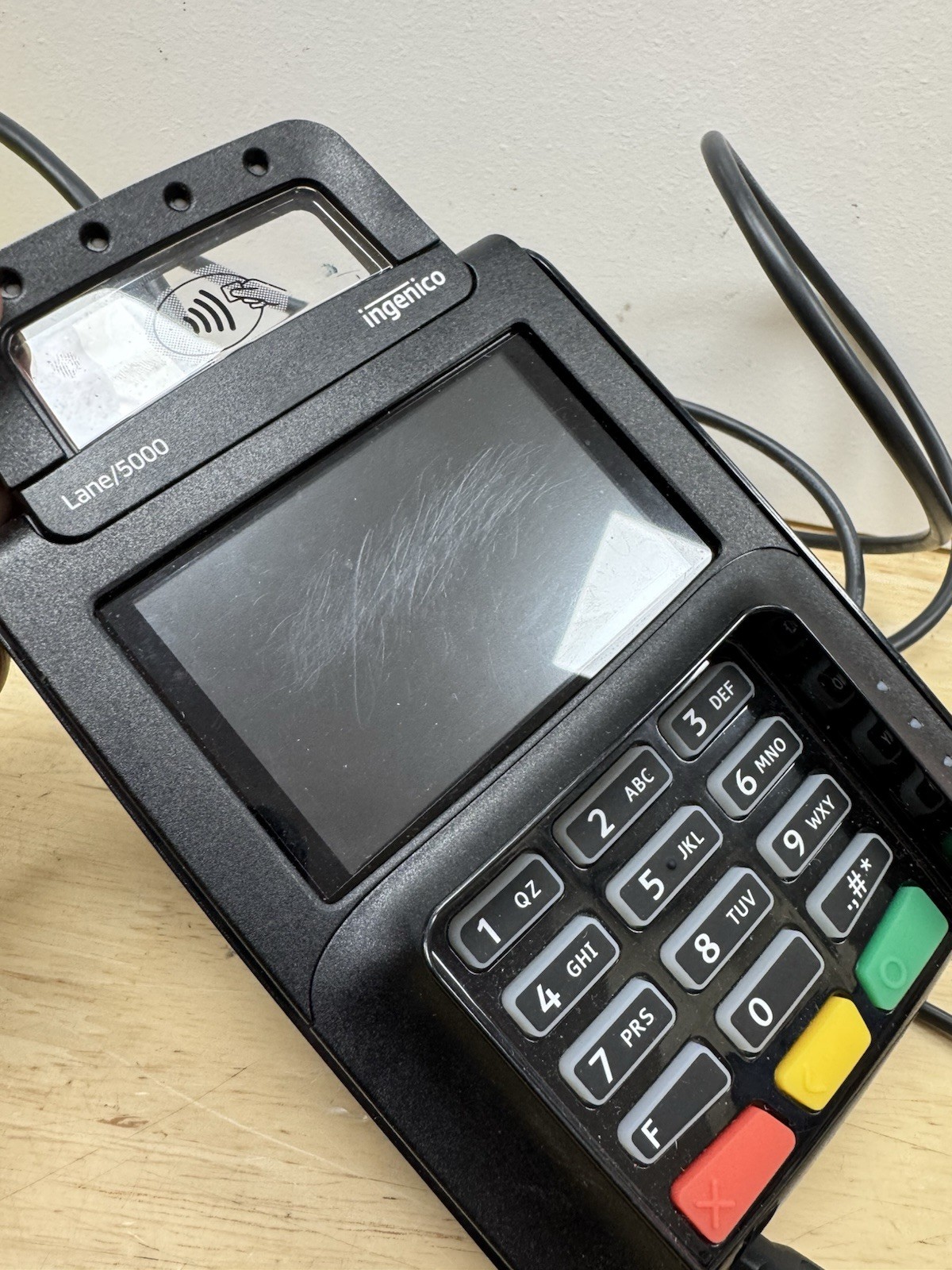 Ingenico Lane 5000 Credit Card Reader NFC Payment Terminal UNTESTED