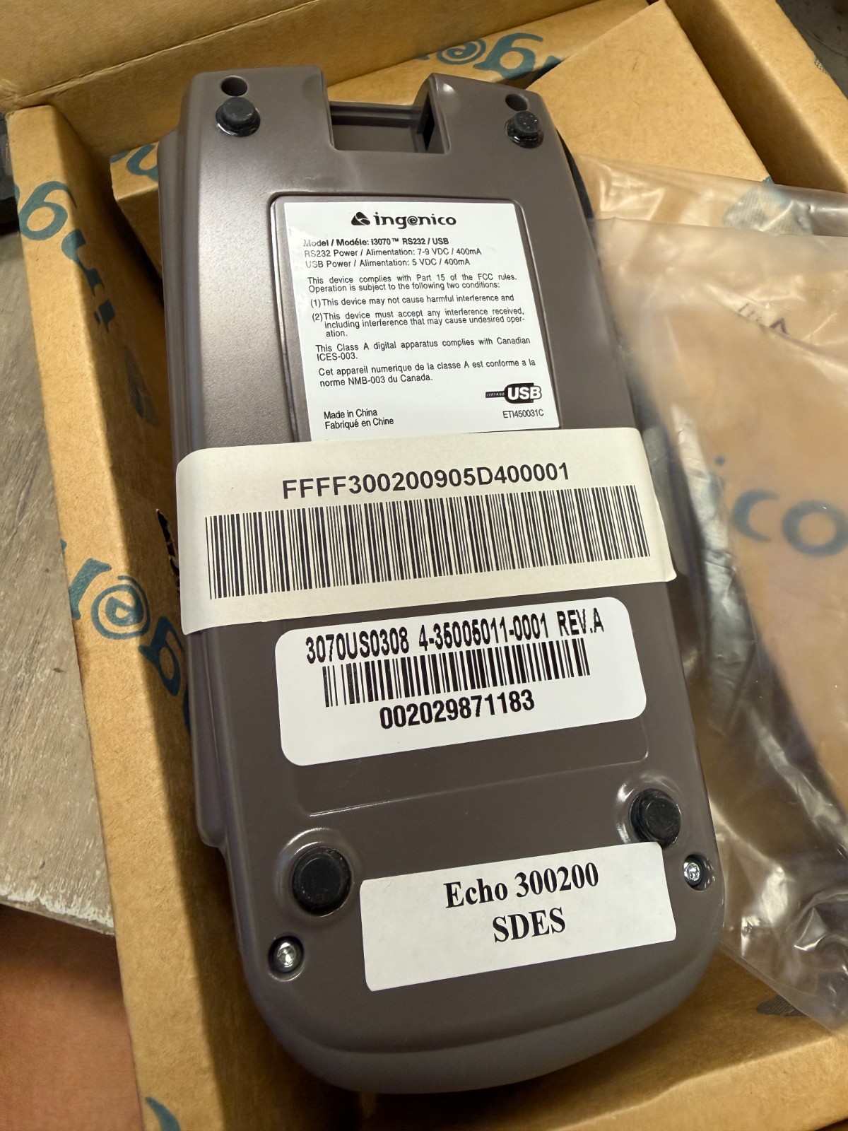 Ingenico 3070 POS Transaction Terminal Credit Card Reader ONLY
