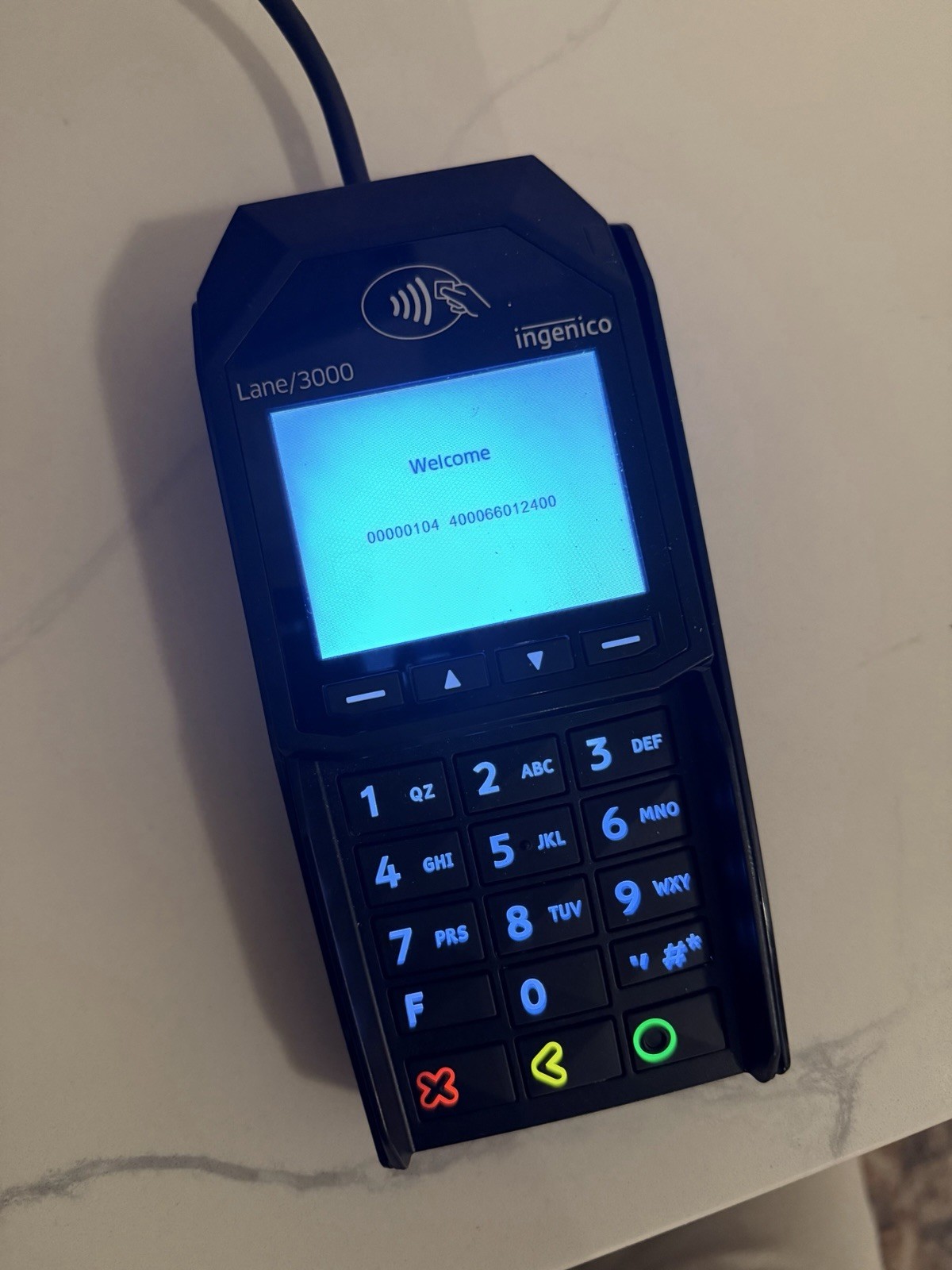 Ingenico Lane/3000 CL/Eth Ethernet Contactless EMV NFC PIN Pad Terminal TETRA