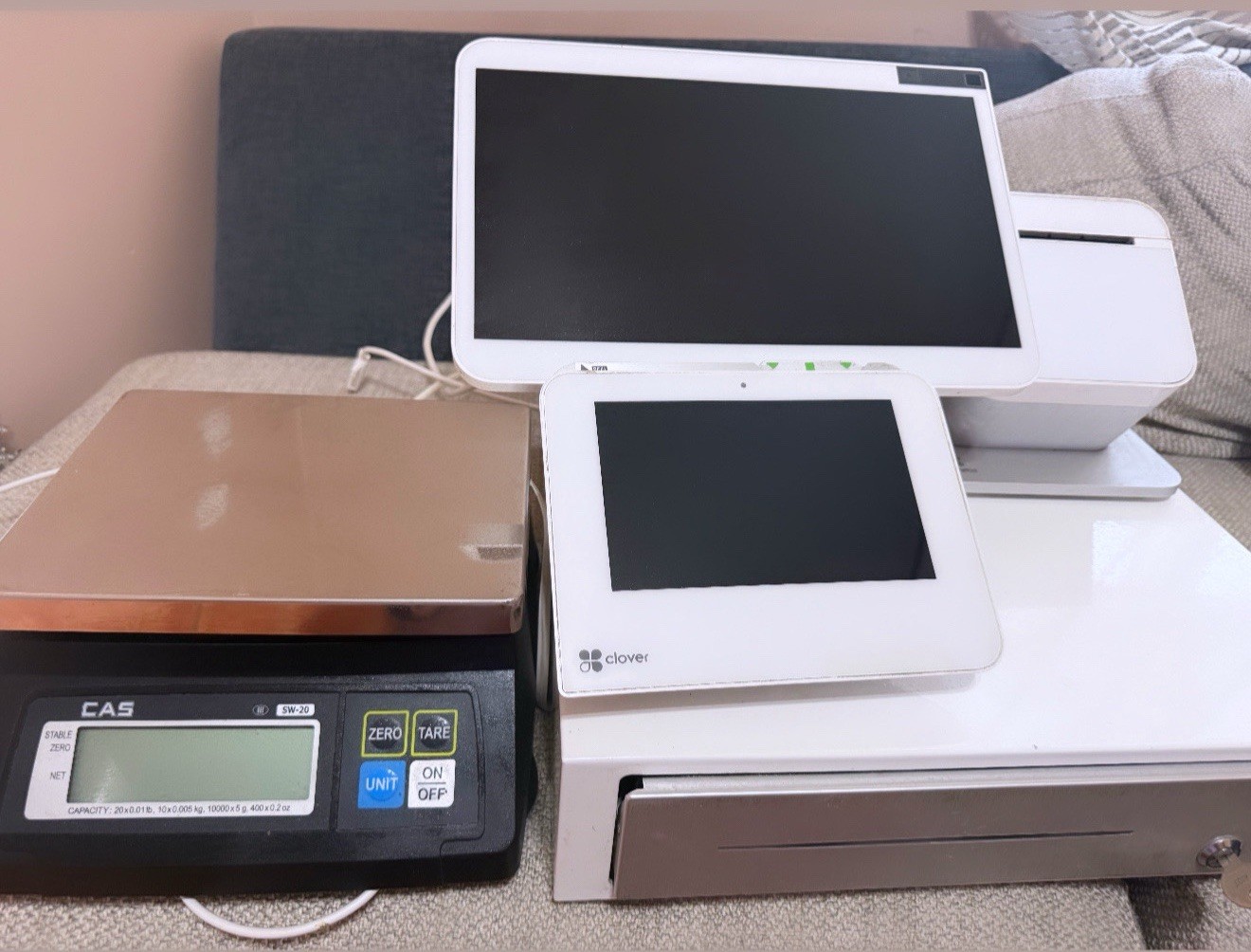 Clover P100 POS Credit Card Processing Printer Rarely