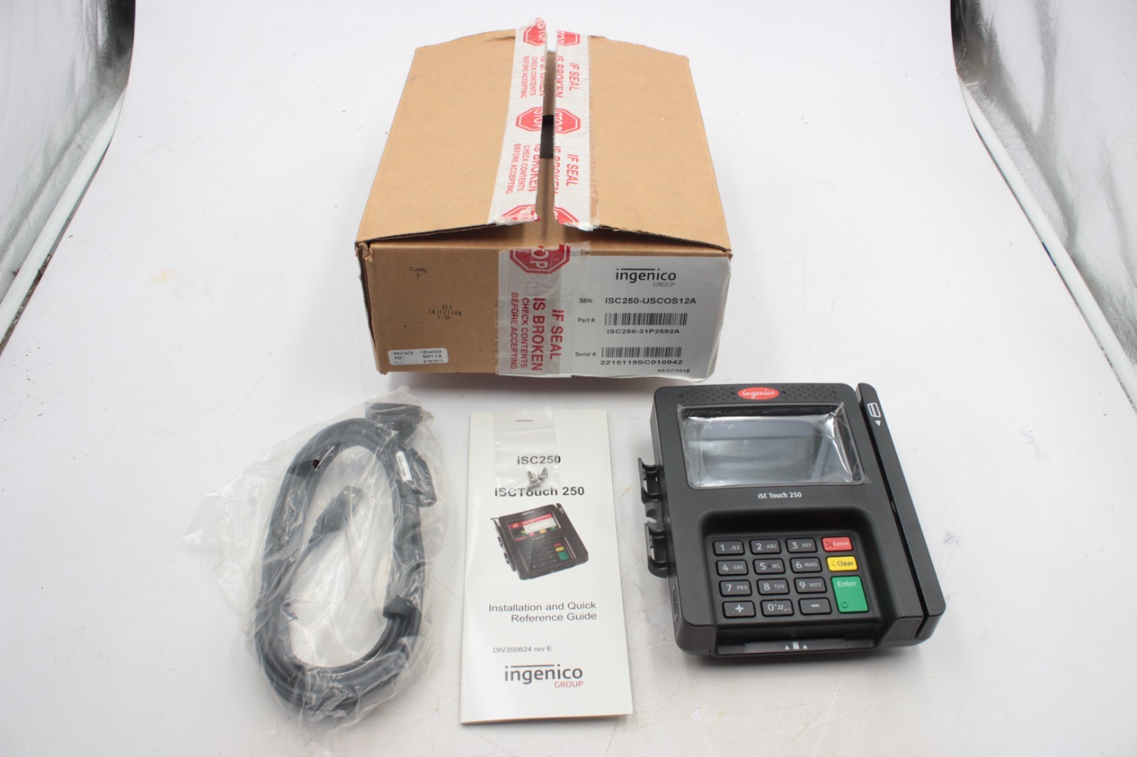 Ingenico ISC250 Terminal Credit Card Machine NO Stylus Pen ISC250-USSCOS12A
