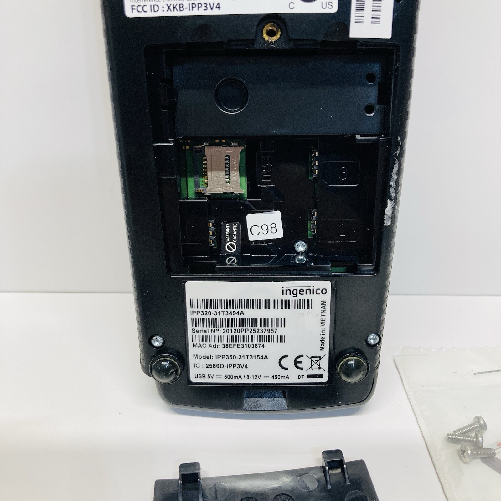 Ingenico IPP320 Payment Credit Card Terminal w/ Cord TSA-296111170AC (OPEN BOX)