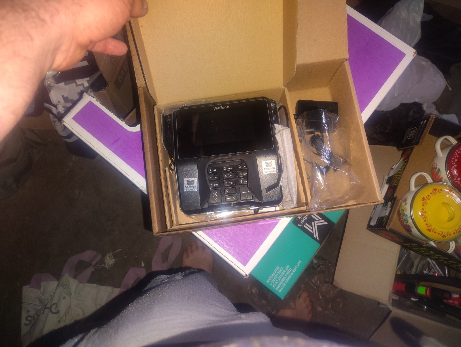 Verifone MX 915 Wired Credit Card Terminal w/ Keypad & Power Adapter Chevron