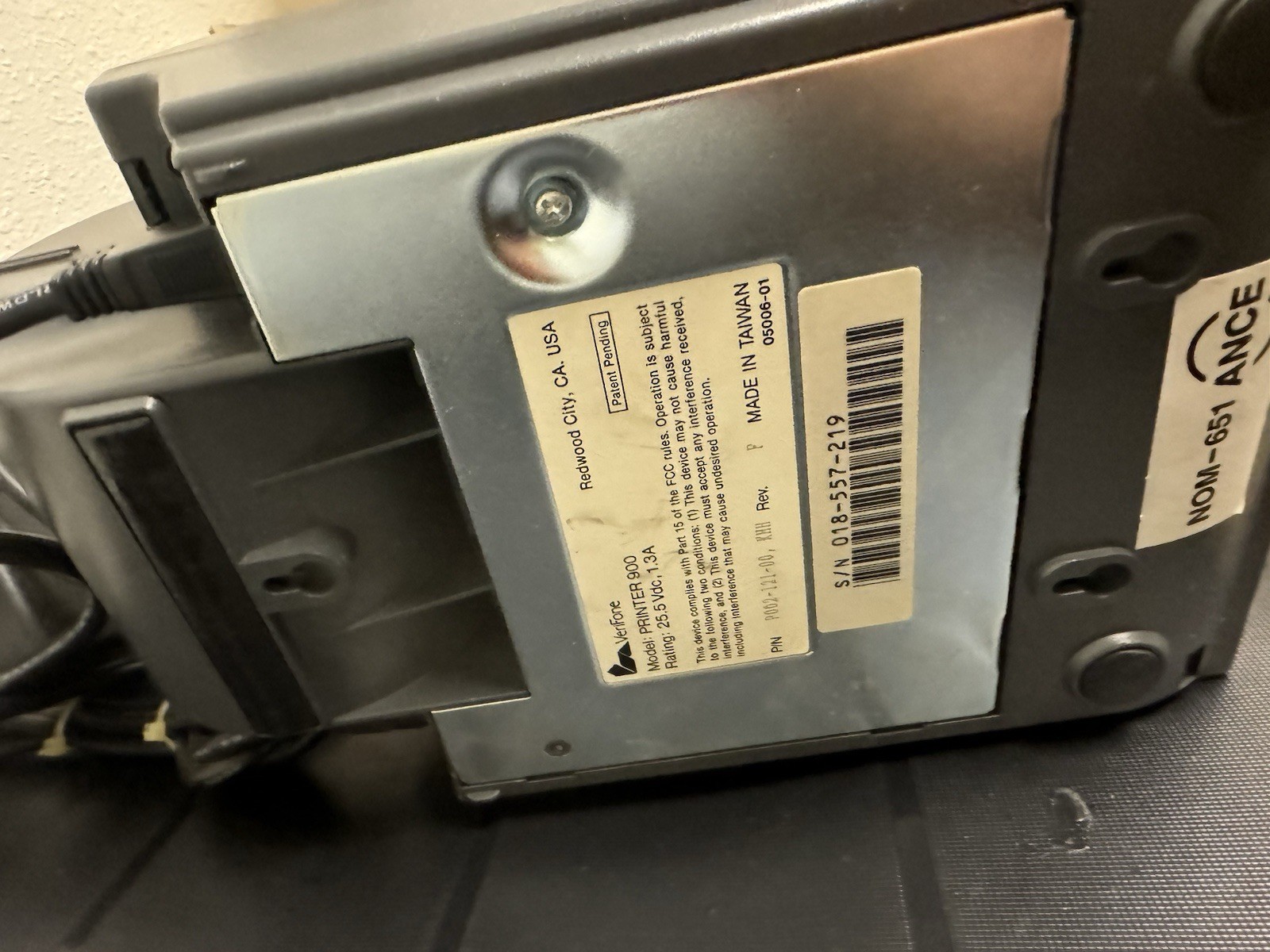 VeriFone P900 Credit Card Receipt Printer Set – Good Condition –