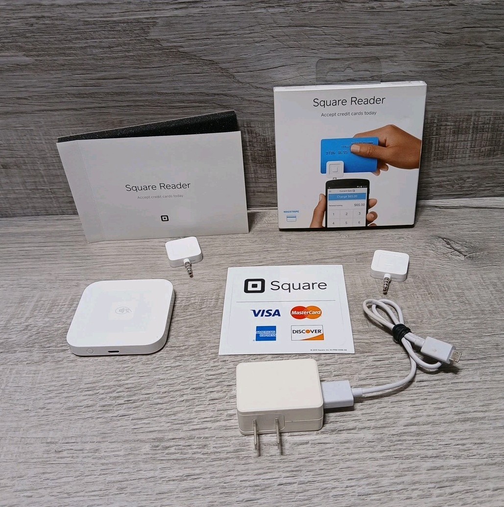 Lot Of 3 Square ReaderPortable Magstripes W/ Square Credit Card Reader For Chip