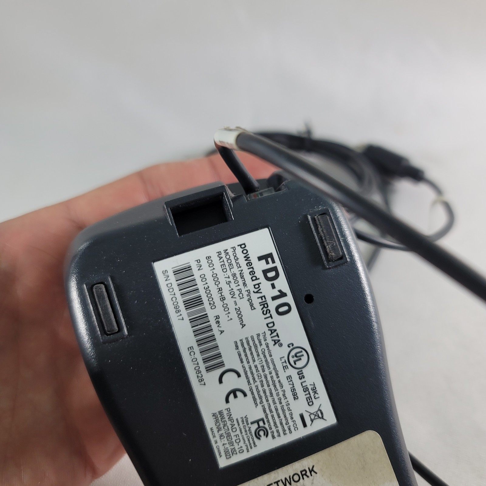 First Data FD-10C Pin Pad Credit Card Terminal Reader