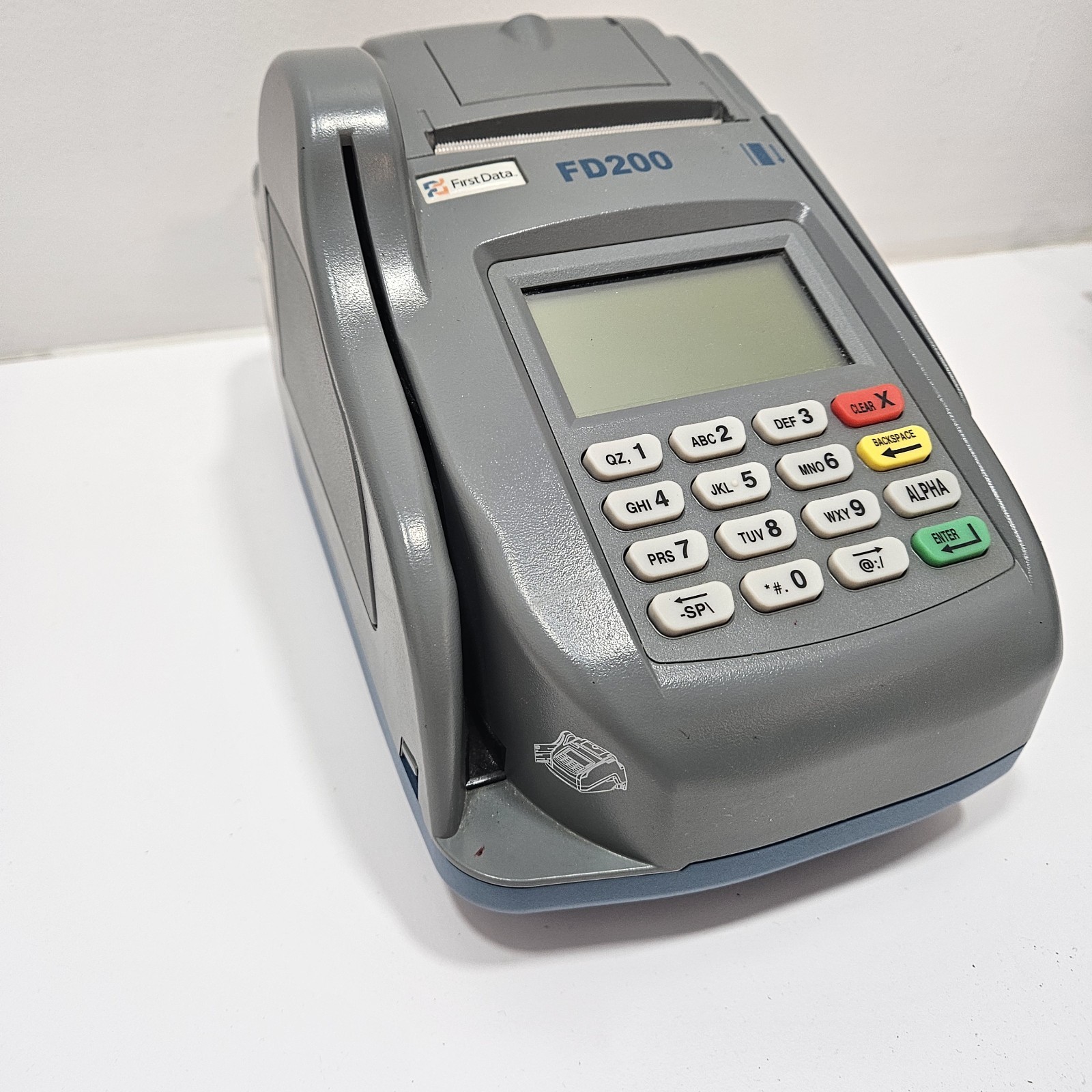 First Data FD200 Terminal & Check Reader With Power Adapter Fd-10c (Not Working