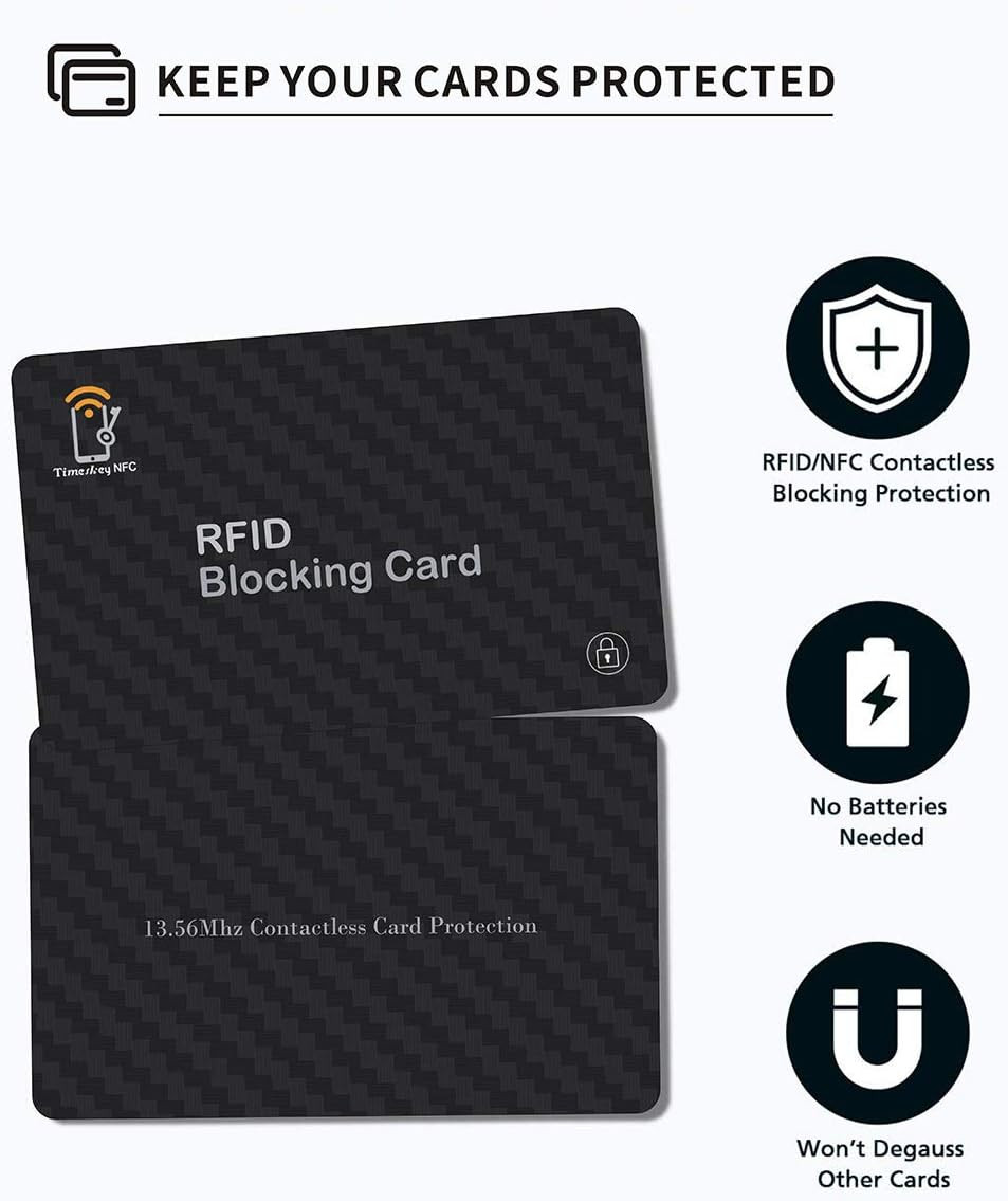 RFID Blocking Cards – 4 Pcs Premium Contactless NFC Debit Credit Card Passport P