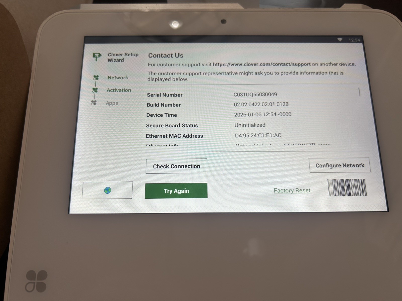 Clover Mini Wi-Fi POS System 2015 *READ DESCRIPTION*