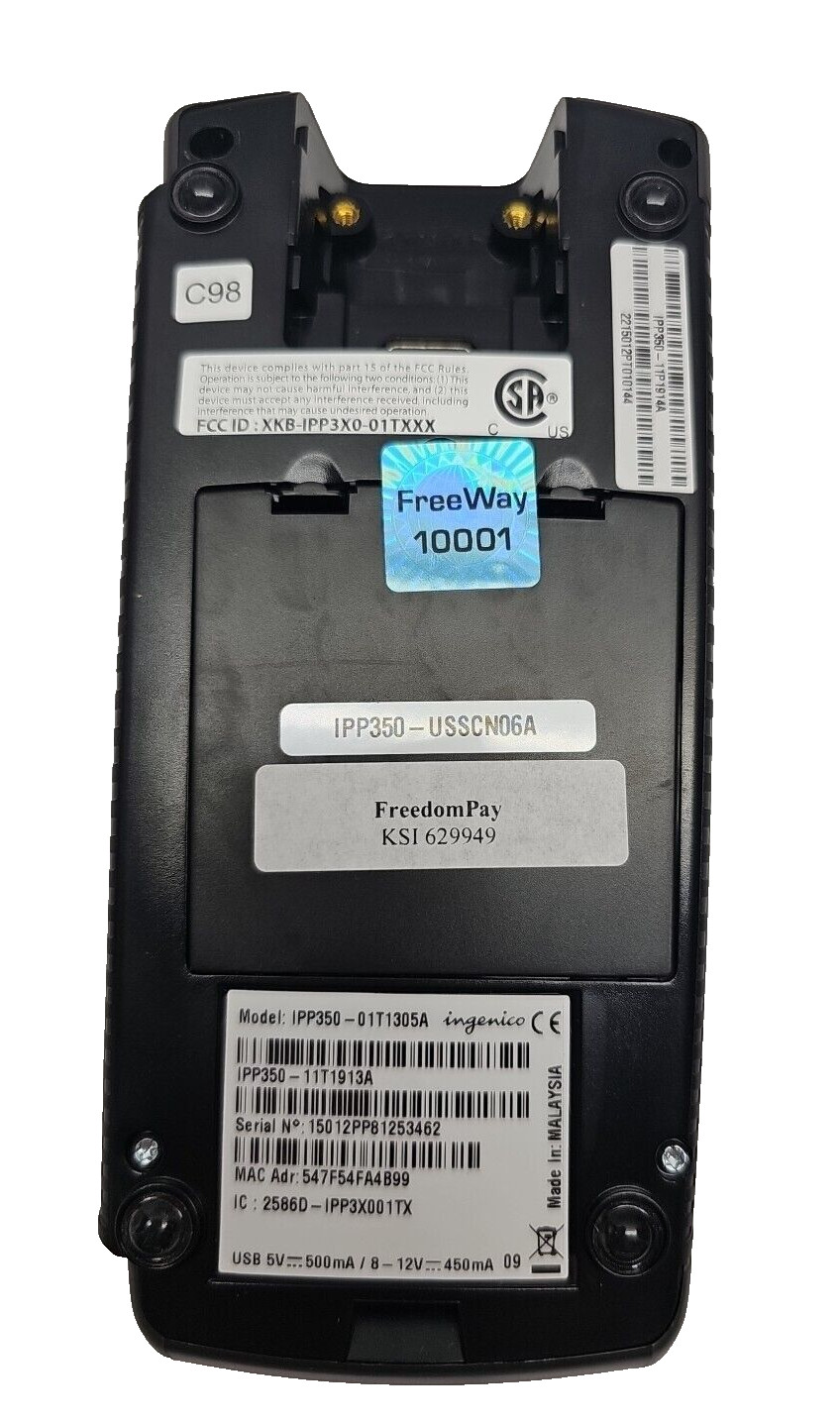 Ingenico iPP350 Credit Card Readers and Wall Mount iPP350-USSCN06A