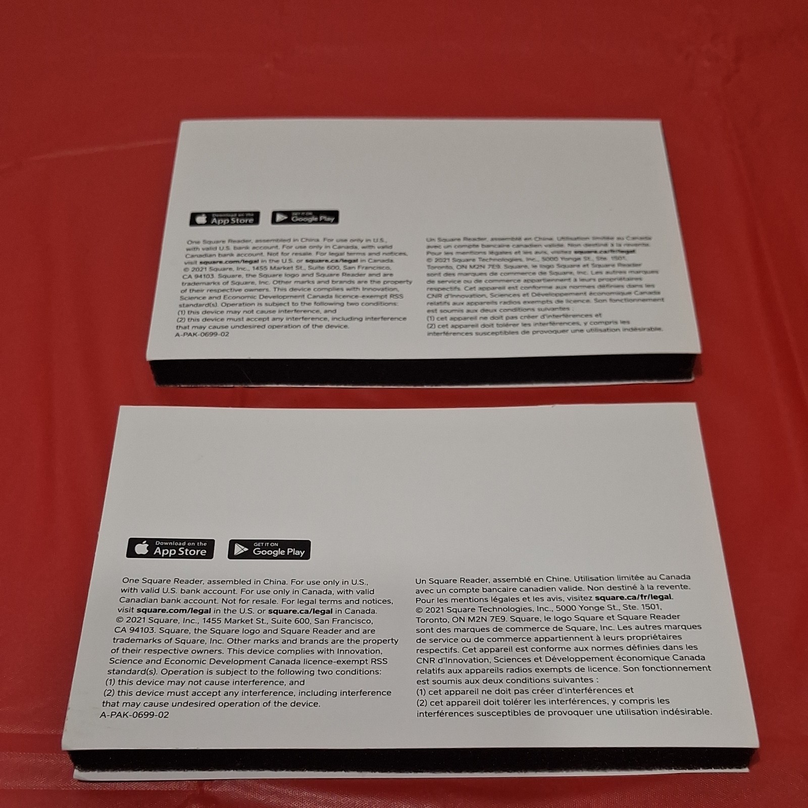 Square Reader Contactless Credit Card Reader For Apple or Android. 2 pack.