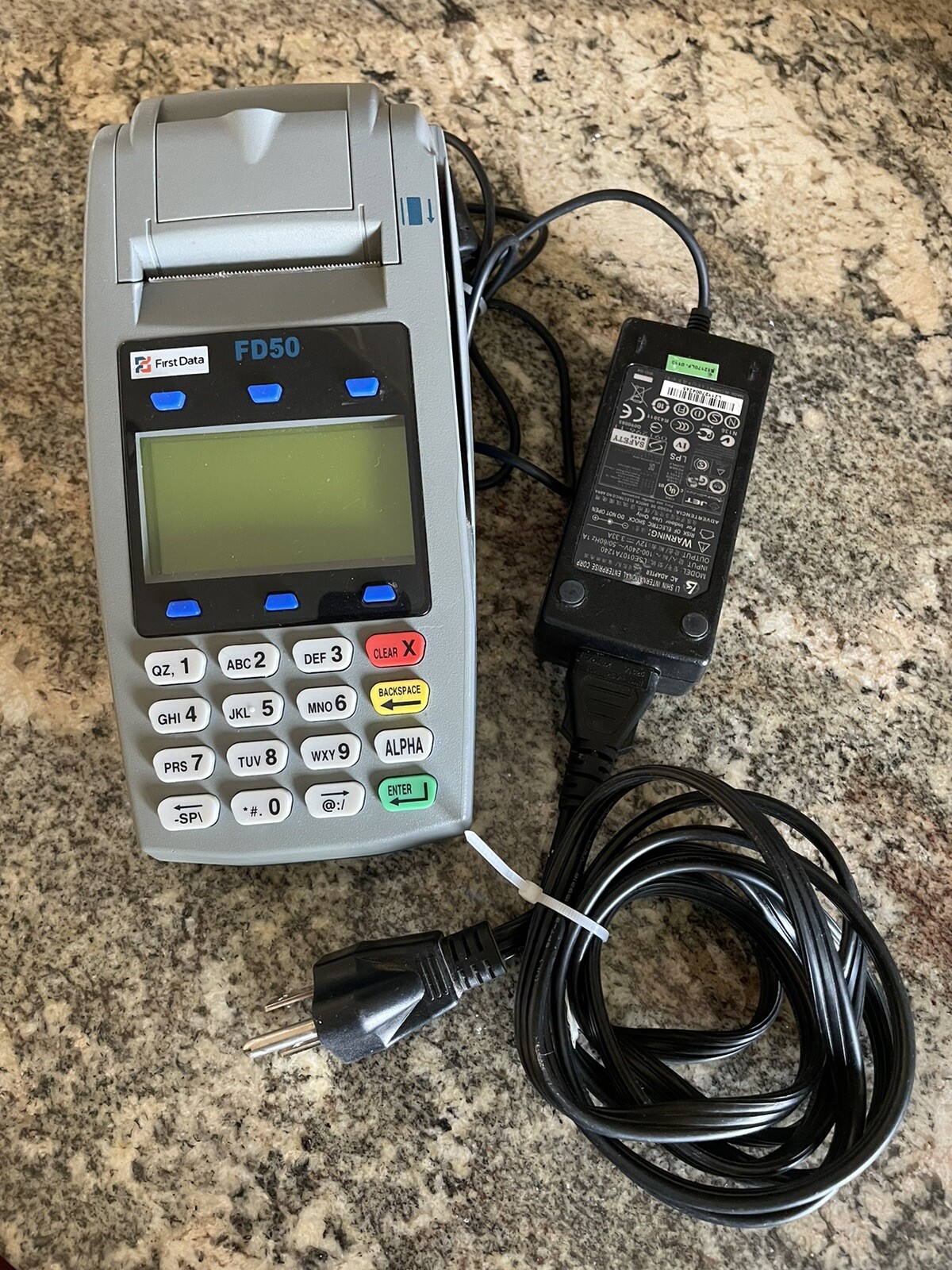 First Data FD-50 POS Credit Card Terminal & FD-10 Debit Card Pinpad – Combo