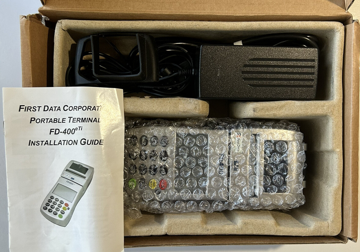 First Data FD-400 Credit Debit Card Machine Terminal