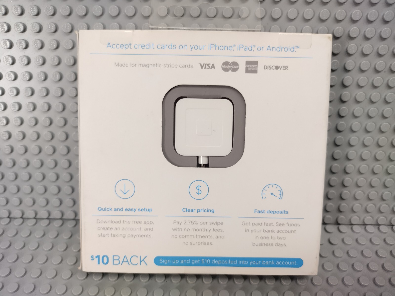 Square Reader A-SKU-0047-02 Credit Card Reader for iPhone, iPad, and Android New