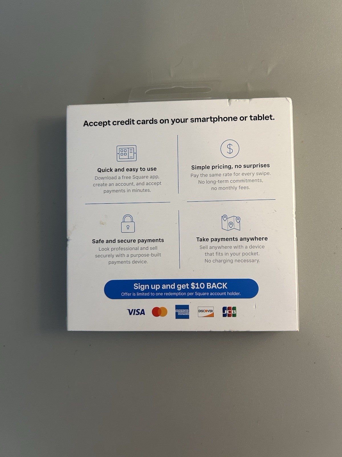 Square Credit Card Reader for iPhone, iPad and Android Magstripe Headset Jack