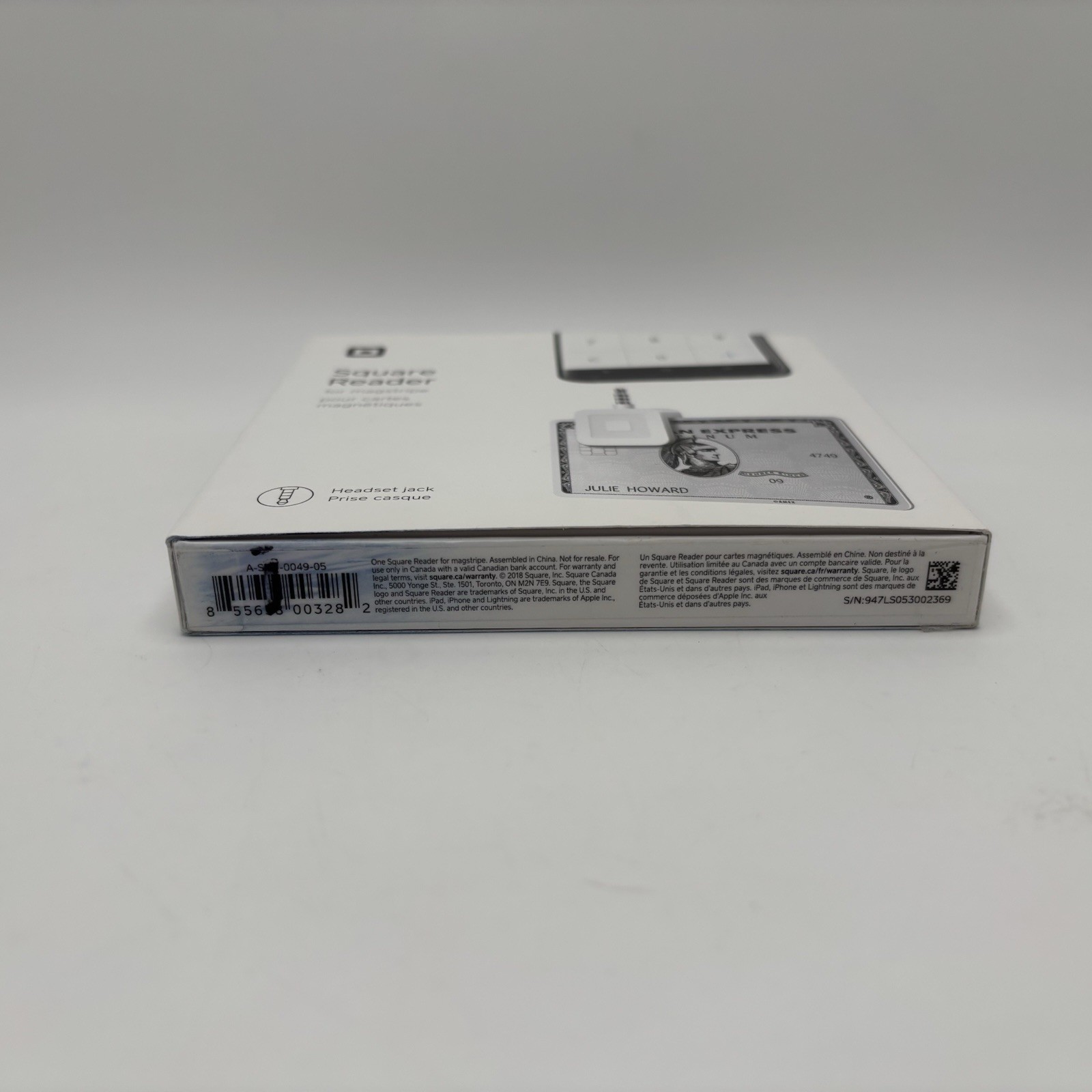*SEALED* Square Reader For Magstripe w/ Headset Jack (For Use In Canada Only)