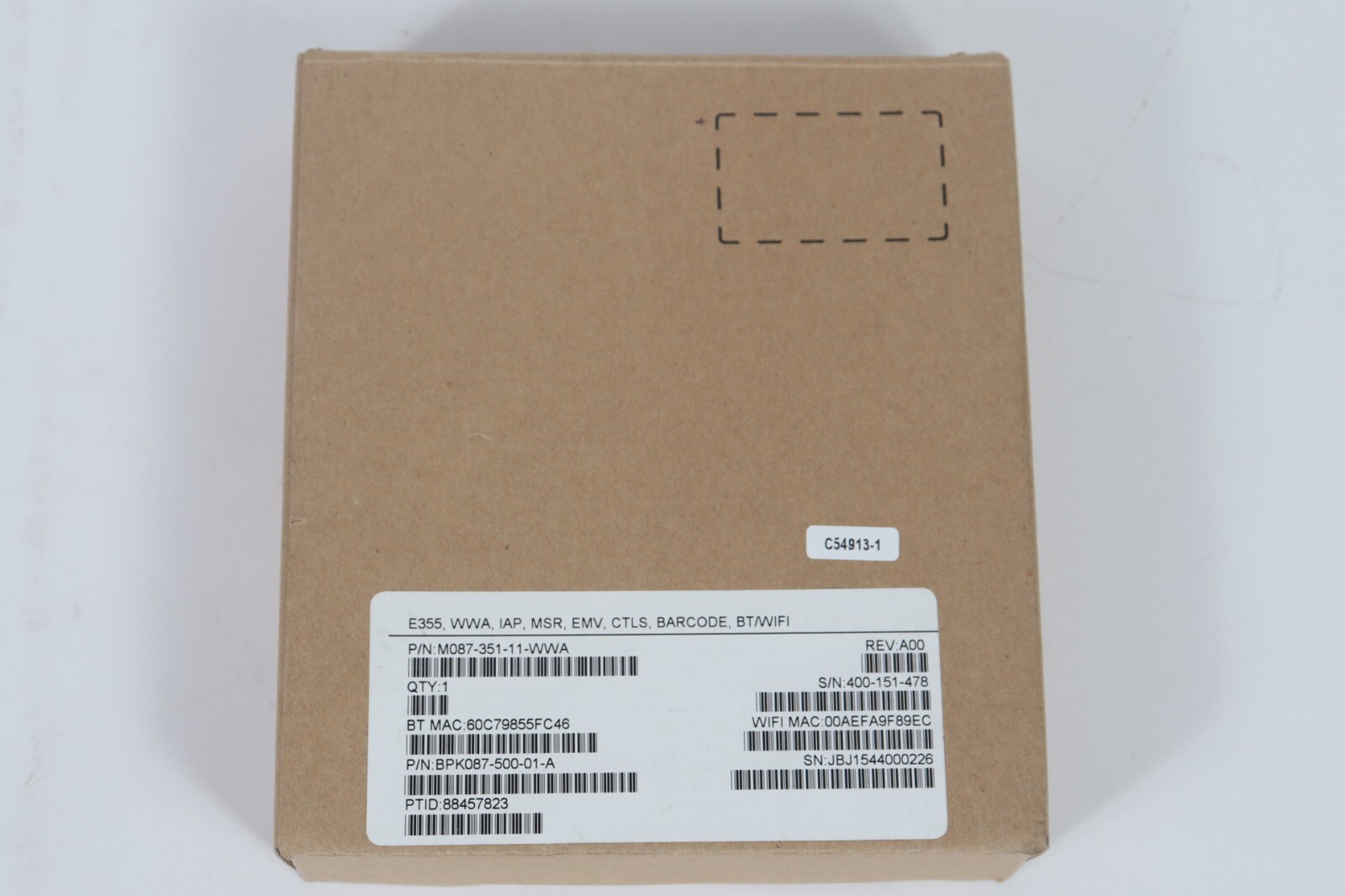 VeriFone E355 WWA IAP MSR EMV CTLS Barcode Reader BT/WIFI M087-351-11-WWA ASIS