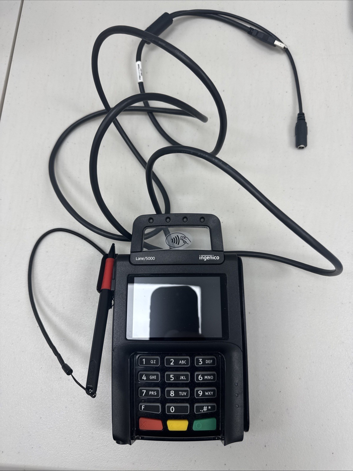 Ingenico Lane 5000 V2 Standard Terminal (PRB303115741) w/ cable and adaptor