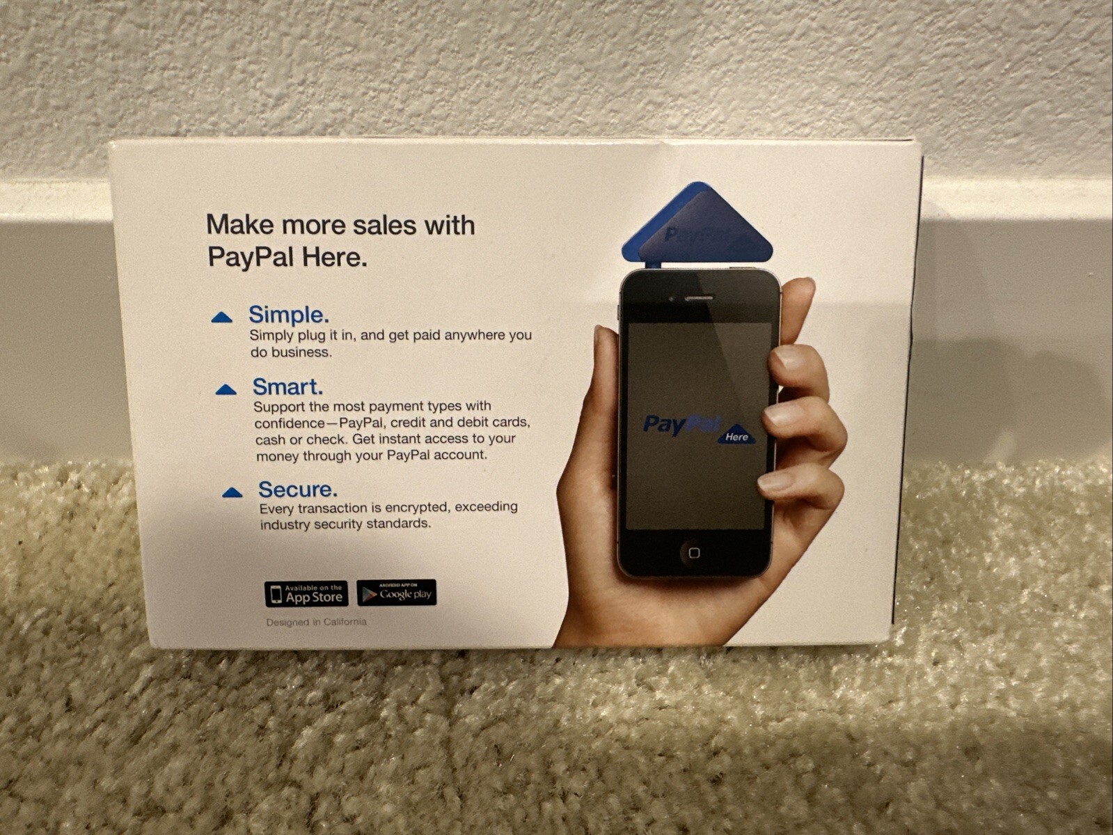PayPal Here Card Swipe Reader Aux 3.5mm for phone tablet android iphone